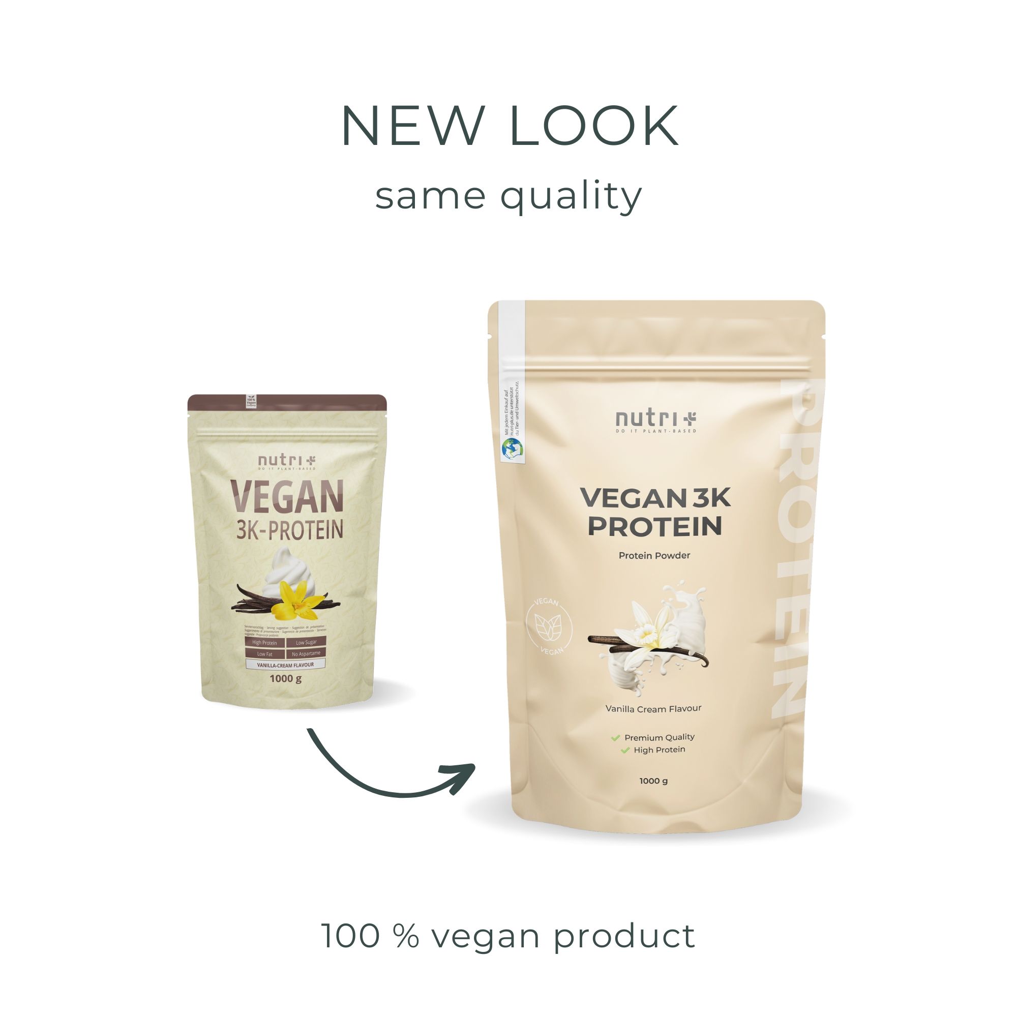 nutri+ Veganes Proteinpulver 3k