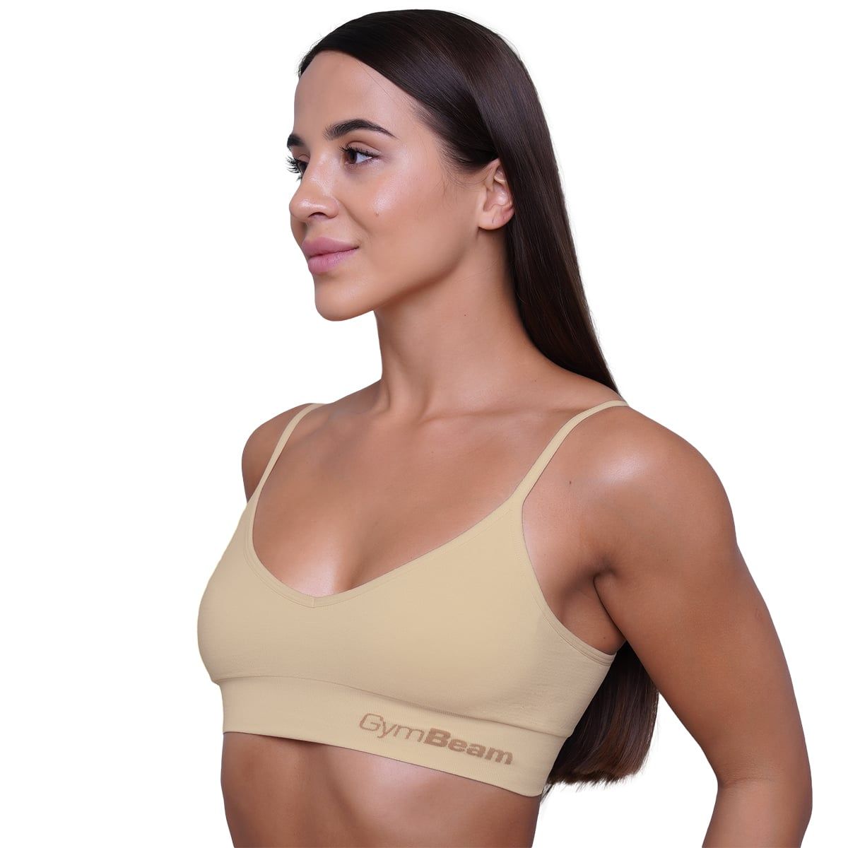 GymBeam Sport-BH Damen Triangle mit verstellbaren Trägern in Nude