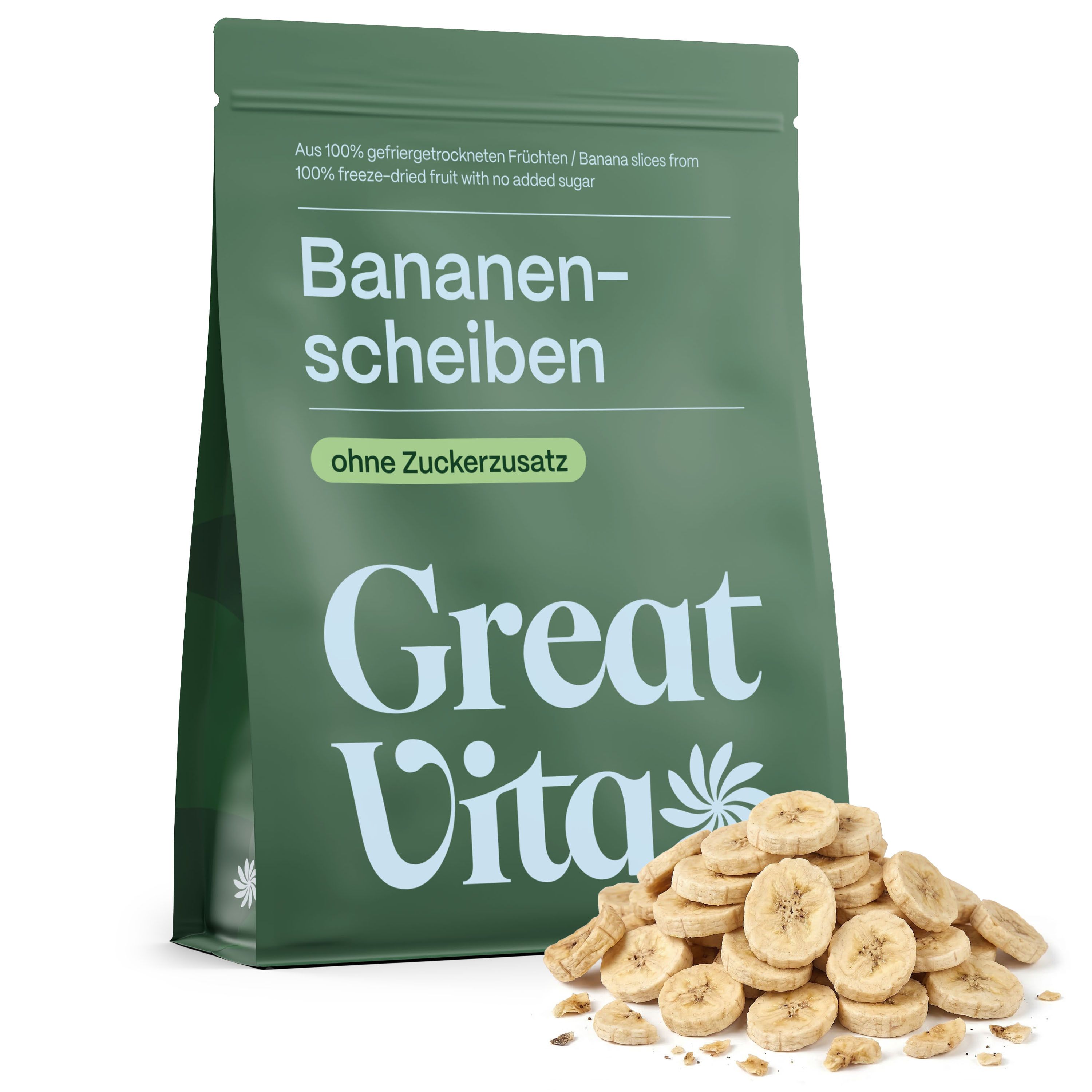 GreatVita gefriergetrocknete Bananenscheiben 0,45 kg