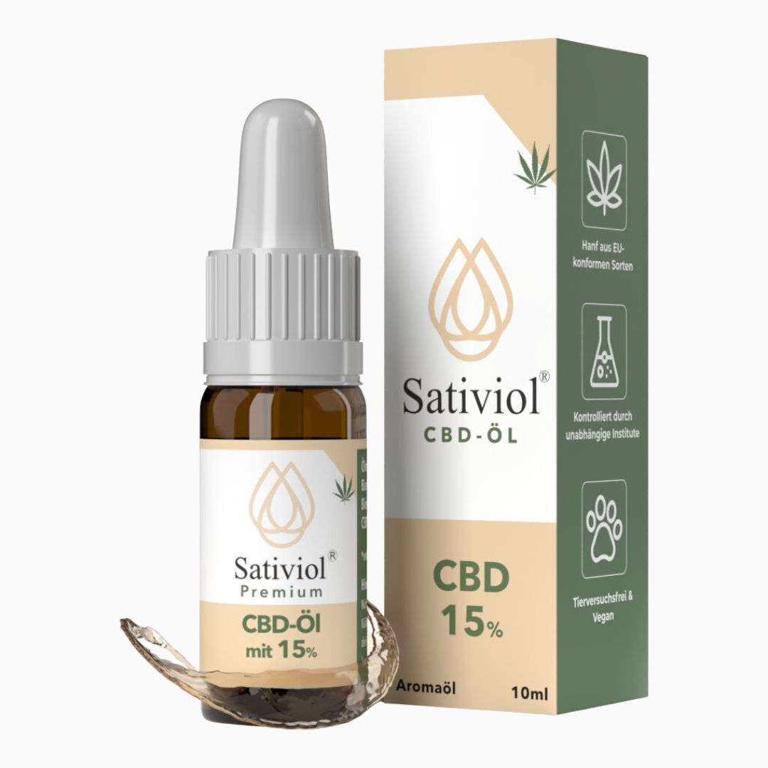 Sativiol CBD Öl 15% Vollspektrum Premiumöl 10 ml Tropfen