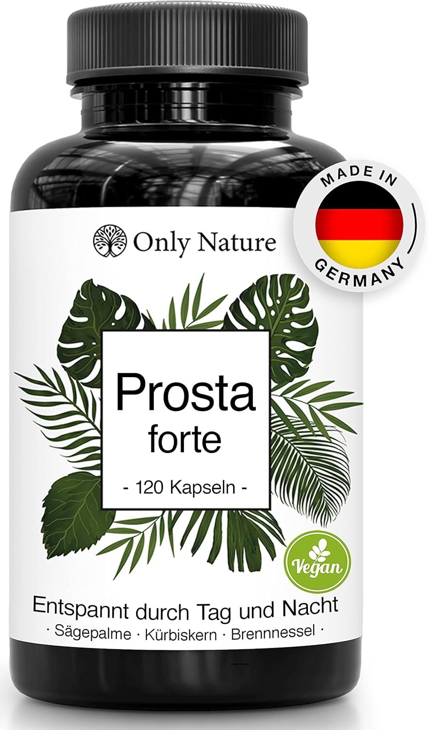 Only Nature® Prosta Kapseln - Einzigartige mit Kürbis, Sägepalm, Brennnesselwurzel und Vitamin E 120 St Hartkapseln