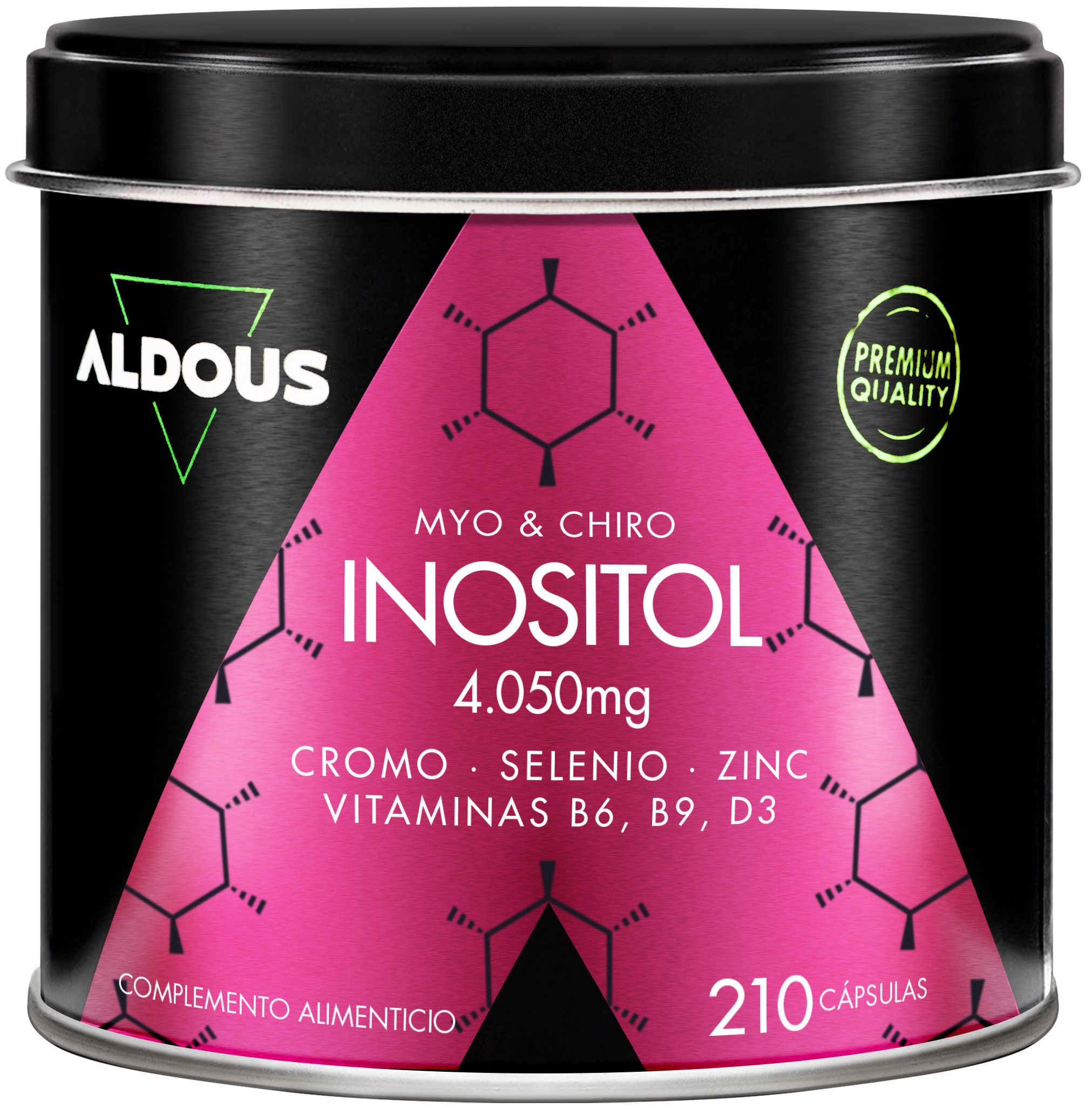Aldous Myo Inositol Dose mit 210 Kapseln, Premium Qualität.