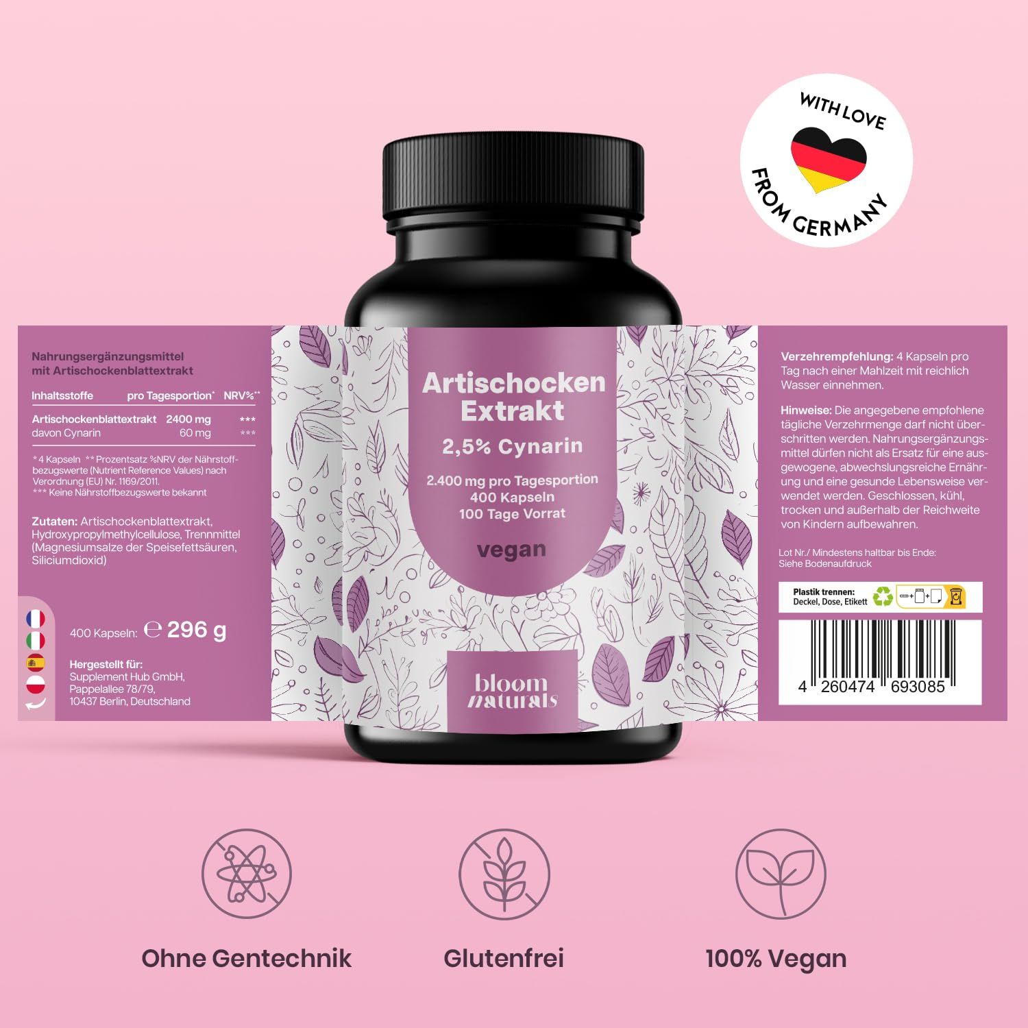 Bloom Naturals Artischockenextrakt Kapseln