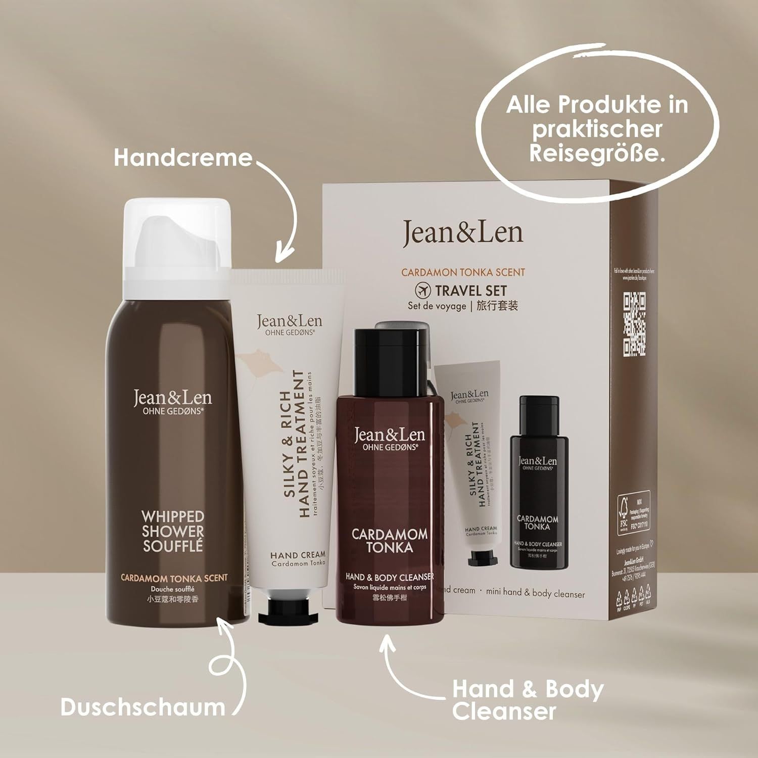 Jean & Len Travel Set Cardamom & Tonka Set