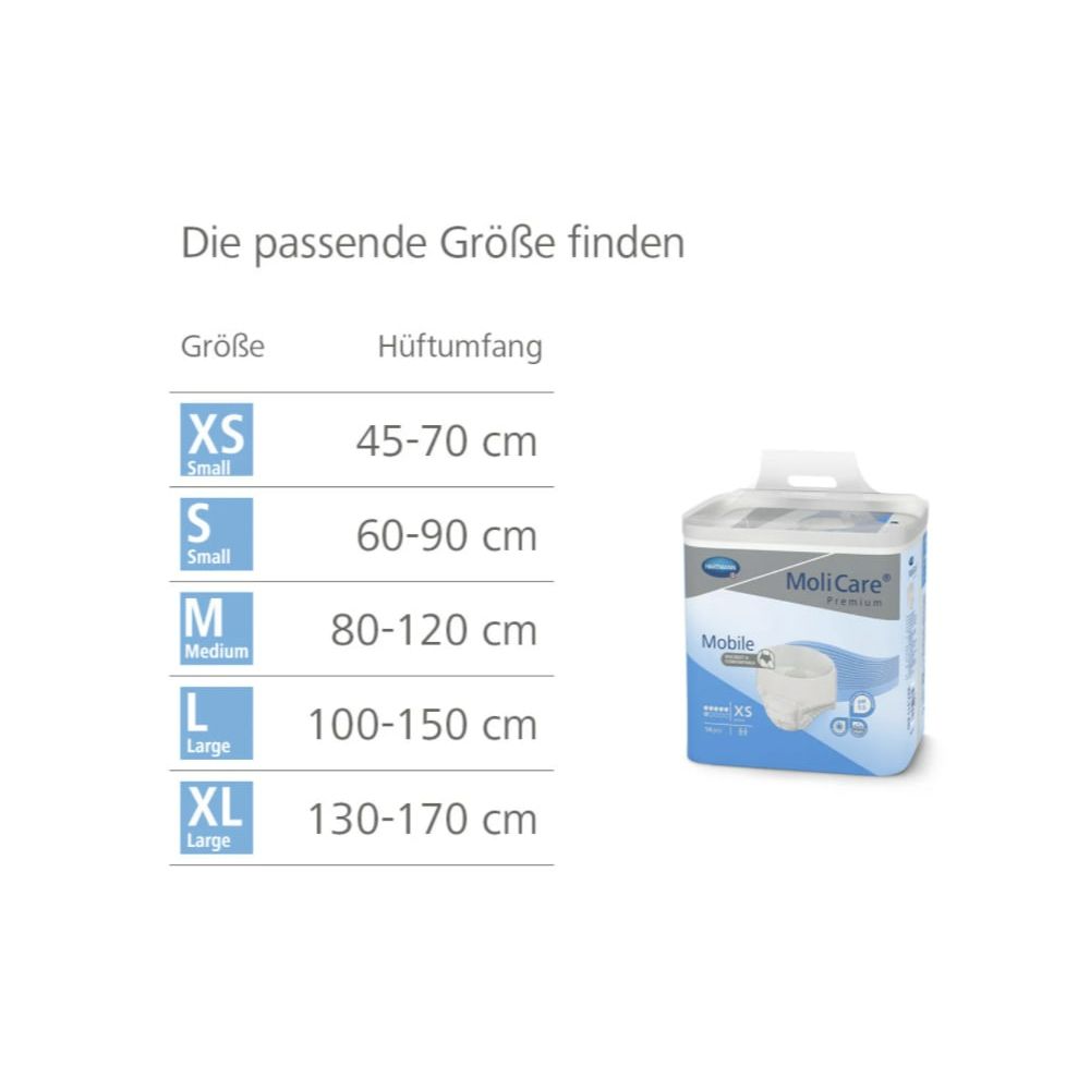 MoliCare Premium Mobile 6 Tropfen Gr. XL, Einweg-Inkontinenzunterwäsche für Männer und Frauen, Windelhosen für Erwachsene