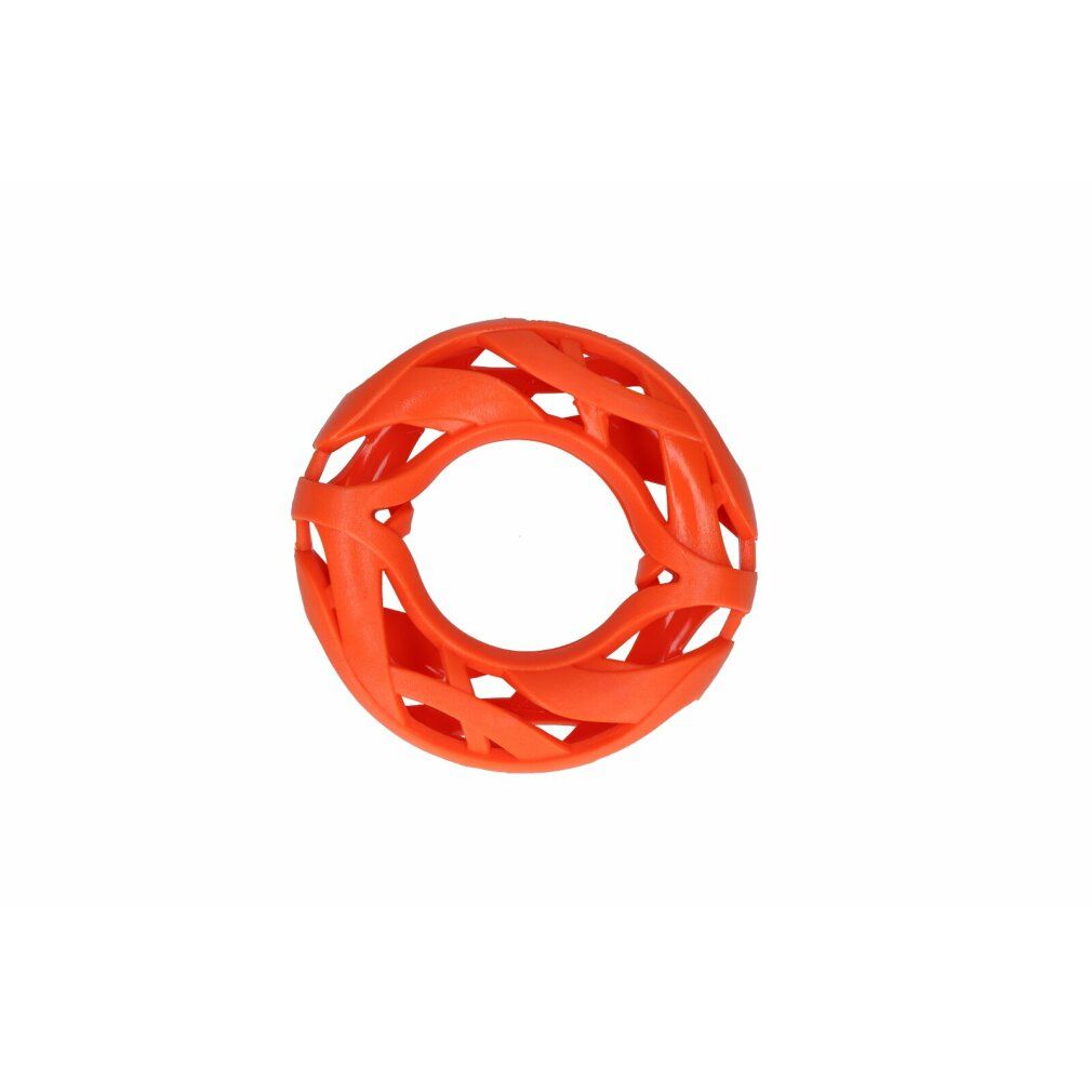 Orangefarbener Ring mit Löchern.