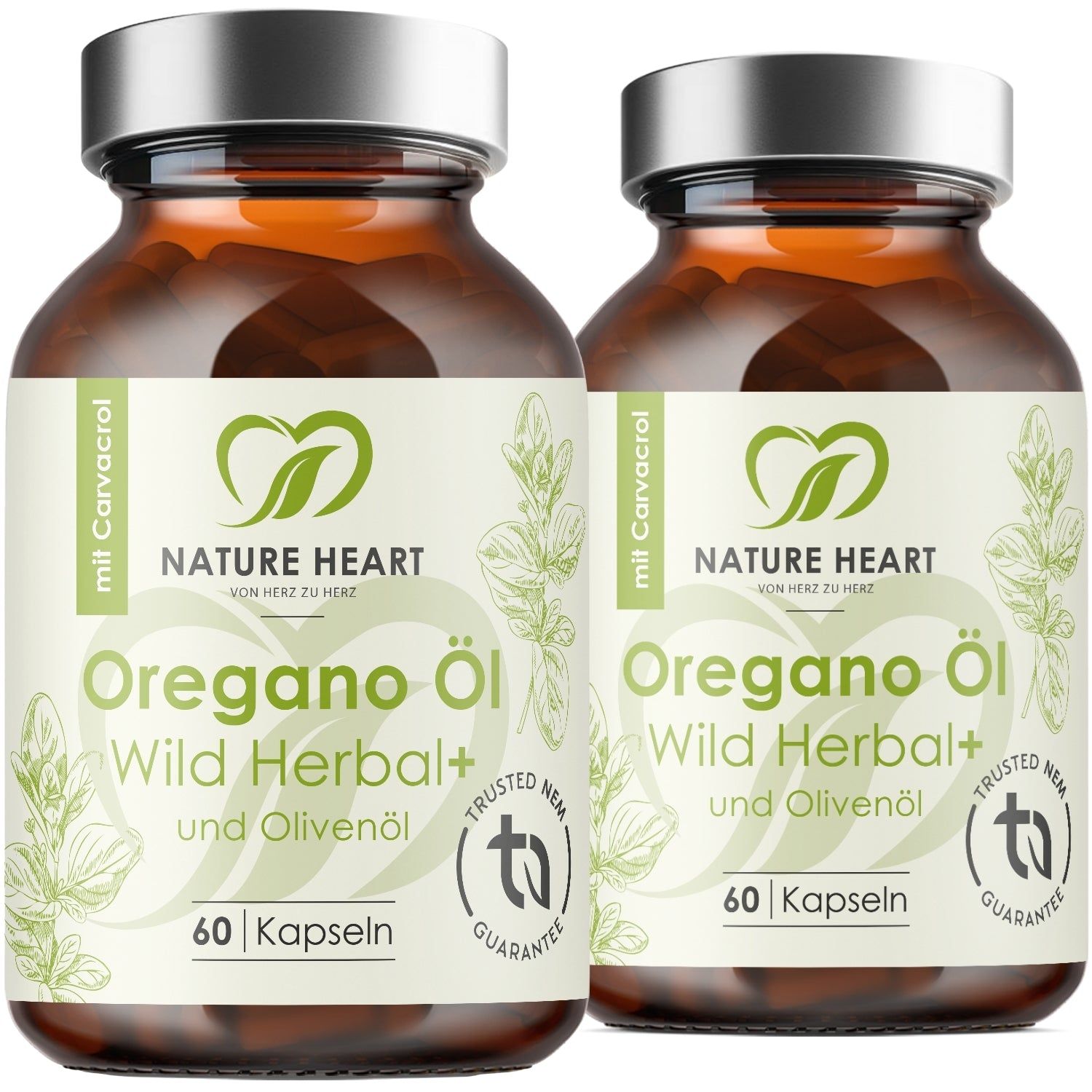 Nature Heart Oregano Öl Wild Herbal+ 2x60 St Kapseln