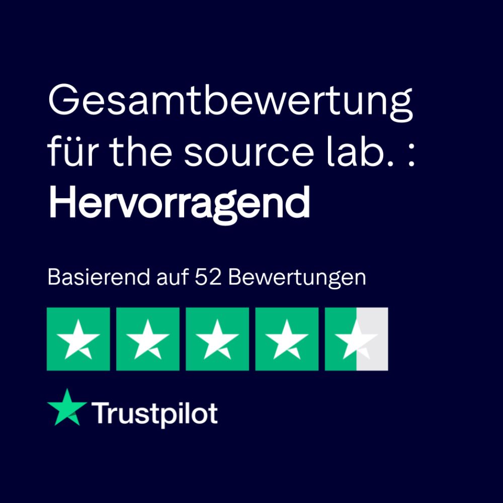 Trustpilot Bewertung: Hervorragend für The Source Lab, basierend auf 52 Bewertungen.