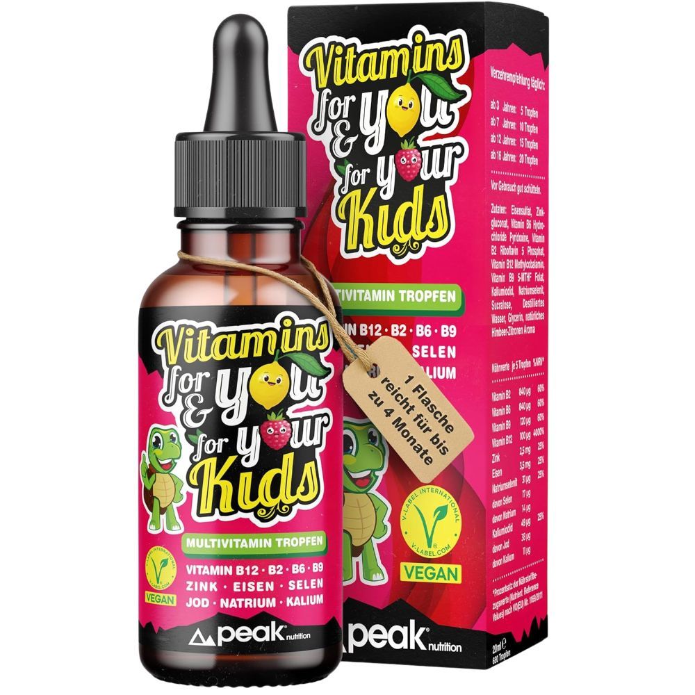 peak nutrition Vitamins for You and your Kids Multivitamin Tropfen 20 ml zum Einnehmen