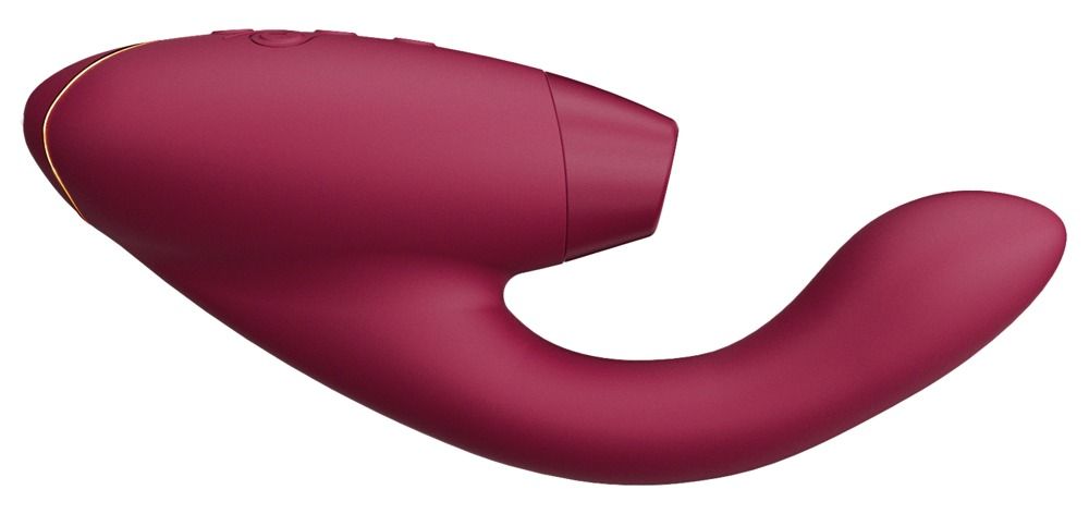 Womanizer Duo 2 Druckwellenstimulator mit G-Punkt Vibrationsarm rot