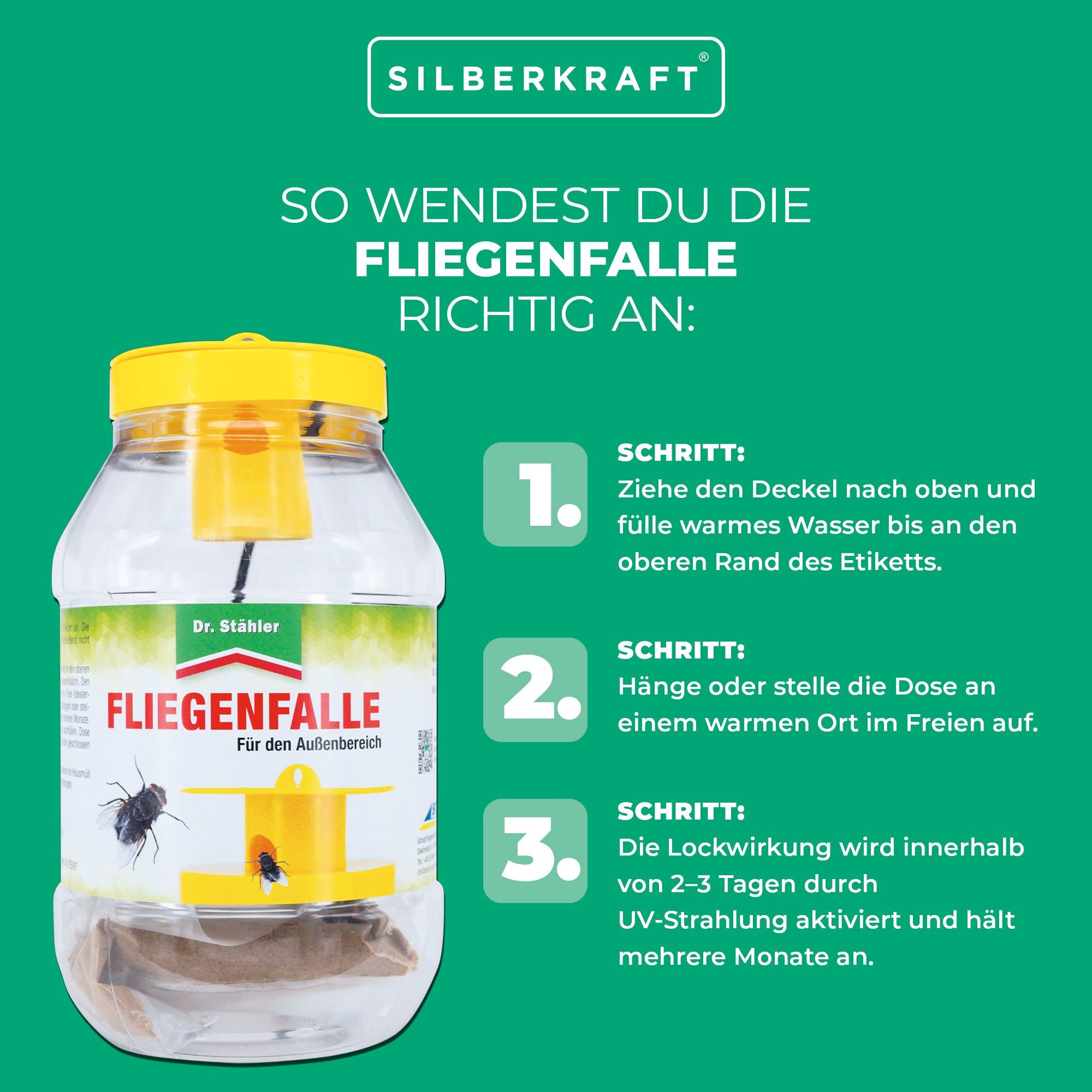 SILBERKRAFT Fliegenfalle Aussenbereich