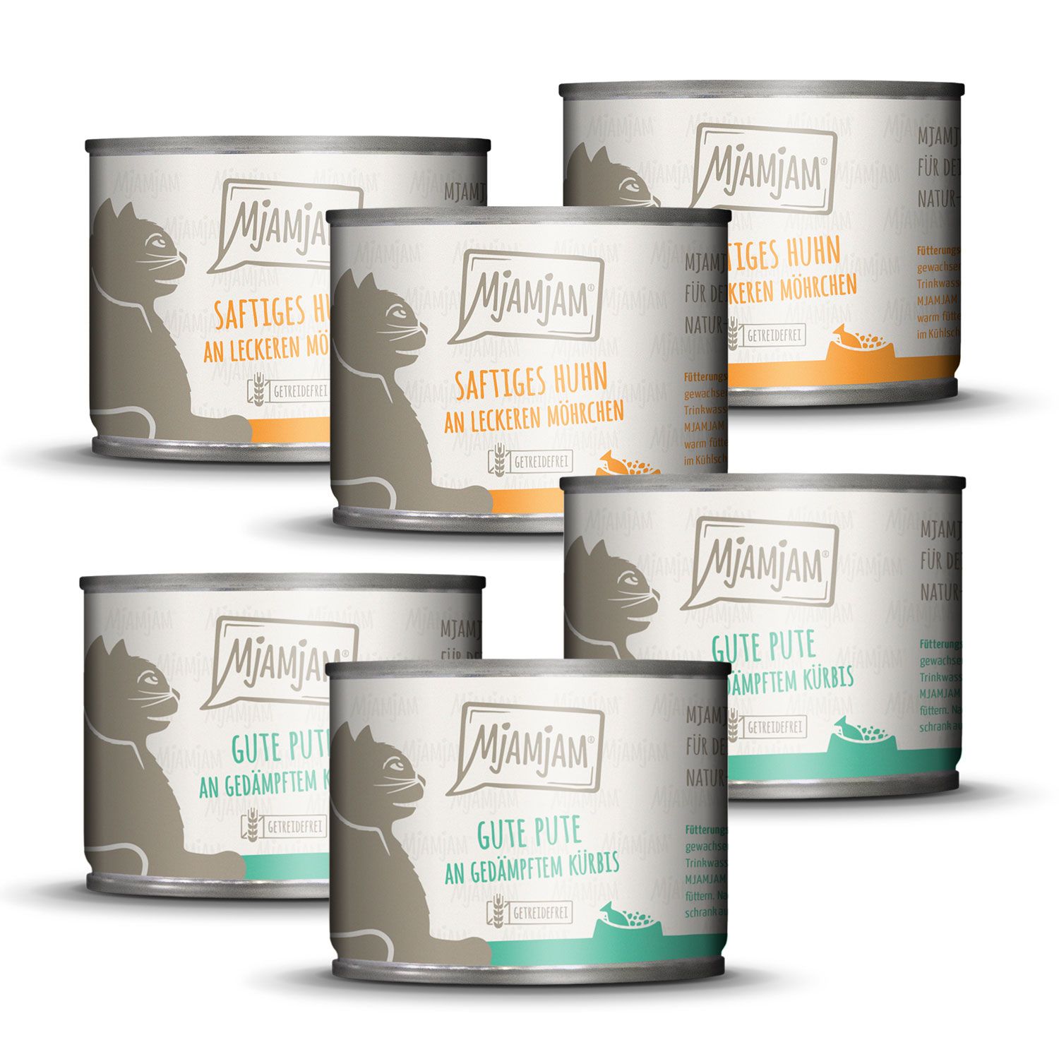MjAMjAM - leckere Mahlzeiten Monopaket I 6x200 g Futter