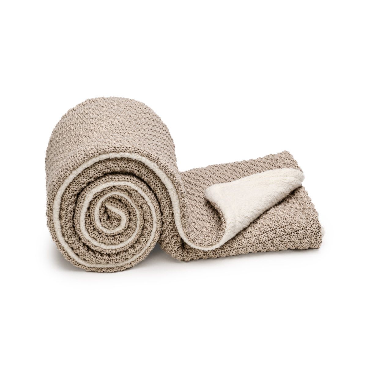 T-Tomi Gestrickte Decke Warm Sand 1 St