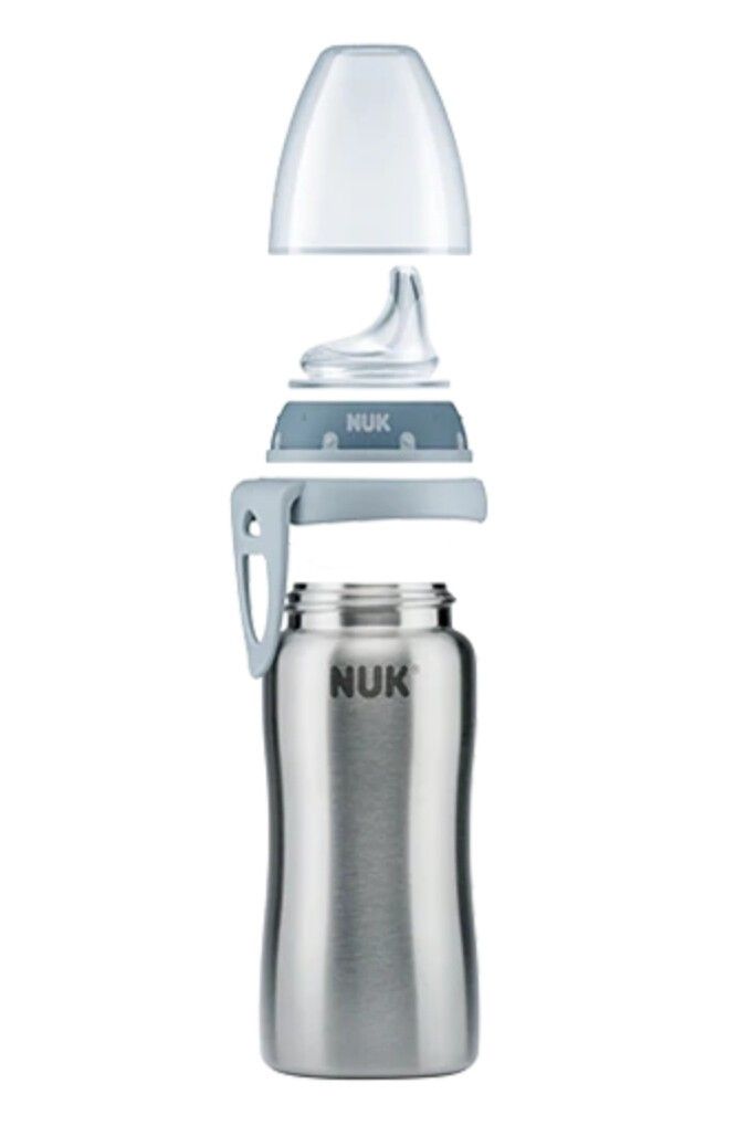 NUK Trinkflasche Active Cup Edelstahl 215ml pink