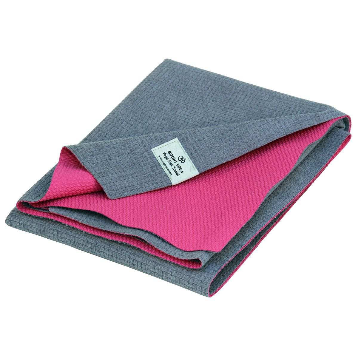 Yoga Towel Mat YATRA, Microfaser mit TPE-Beschichtung, grau/pink 895-H