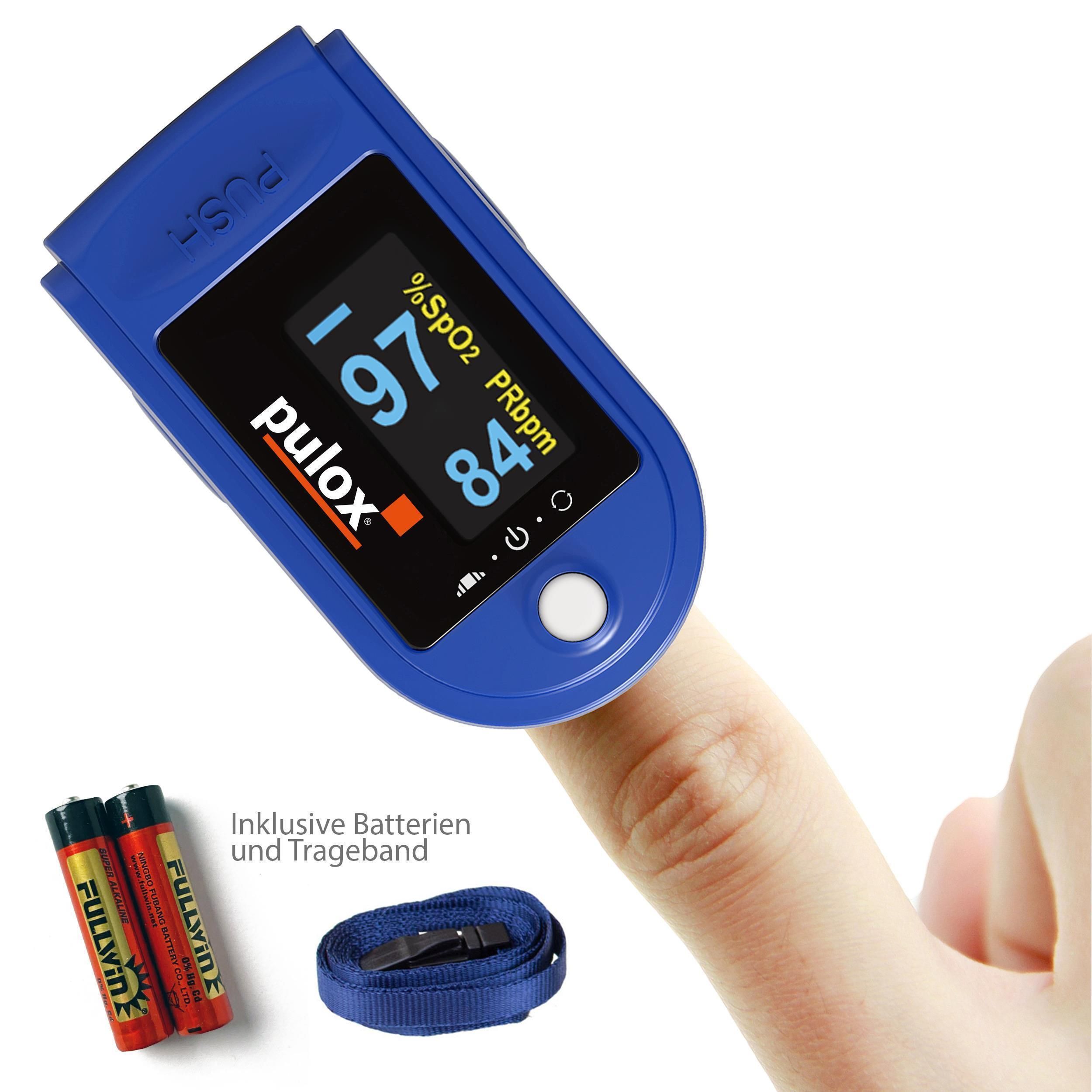 pulox - PO-200 Set - Finger-Pulsoximeter - Blau 1 St - Shop Apotheke