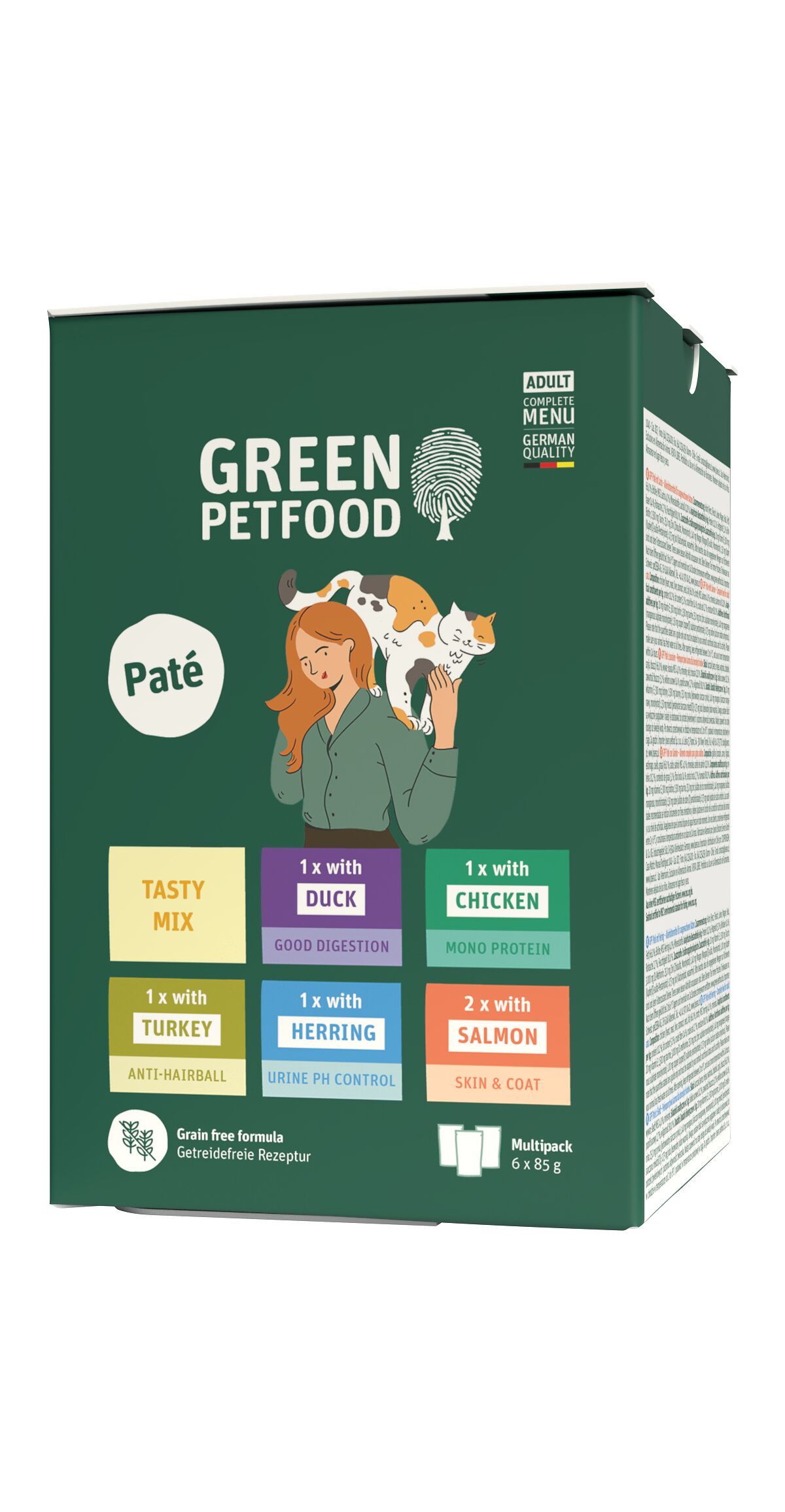 Green Petfood Cat MP Paté Tasty Mix