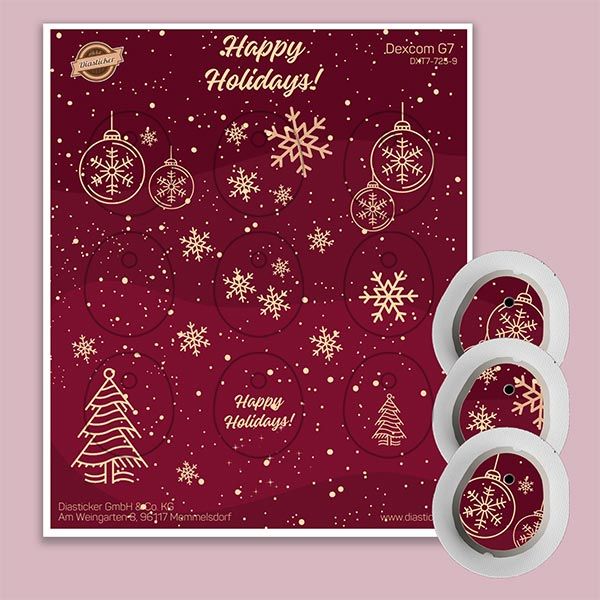 Diasticker® Dexcom G7 Stickerset "Happy Holidays"