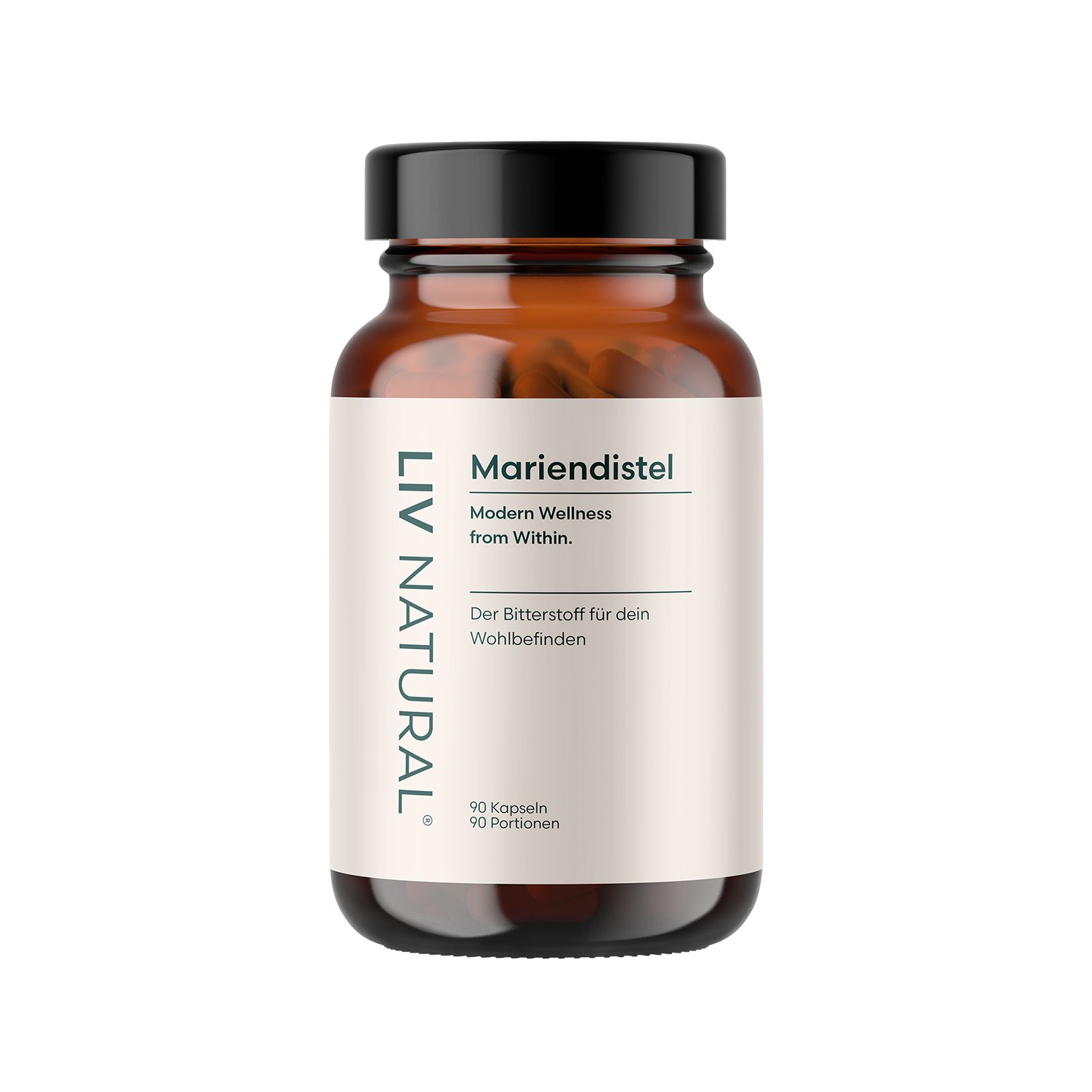 LIV Mariendistel Kapseln | Leberpflege mit 400mg Silymarin 90 St