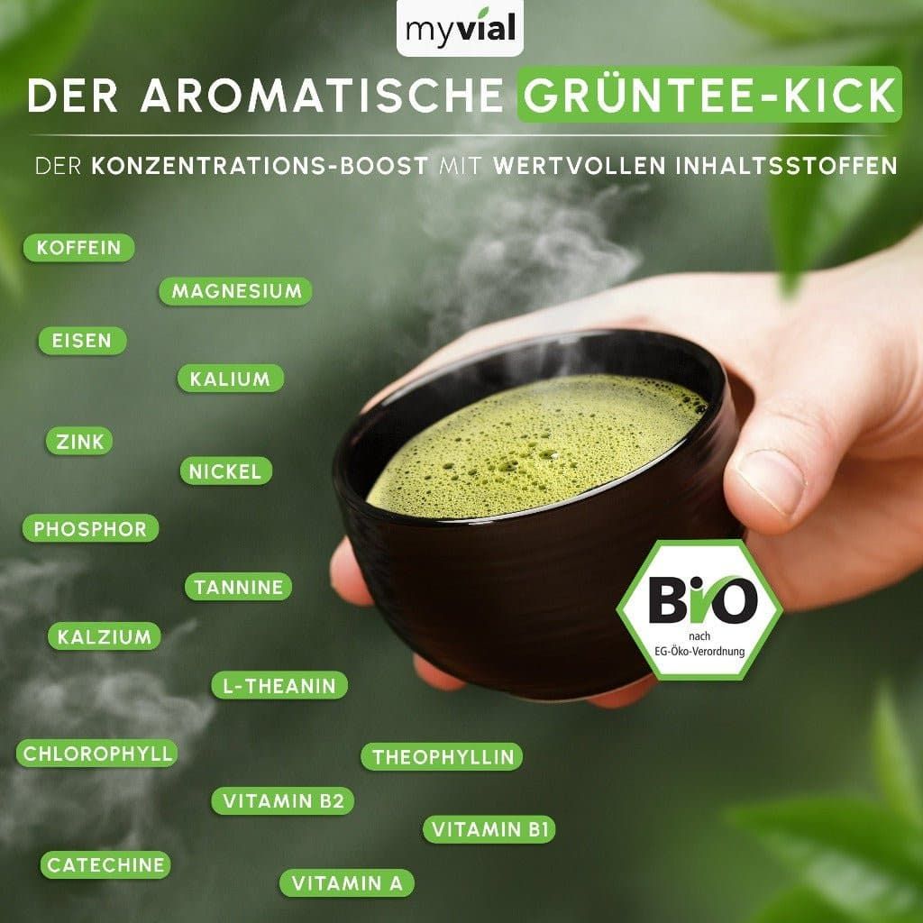 myvial® Premium Bio Matcha Tee - aus Japan Kagoshima - erlesen & steinvermahlen