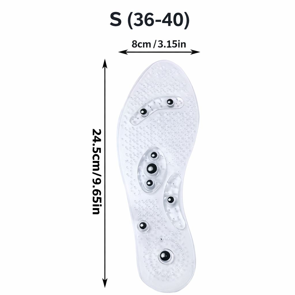 COOL-i Magnetische Akupressur,Einlegesohlen,Fußreflexzonen,Massage für Alltag und Freizeit