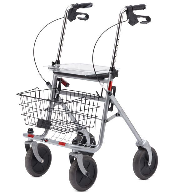 Bischoff & Bischoff Senio Standard-Rollator mit beidseitig Bremsen und faltbar inkl. Zubehör