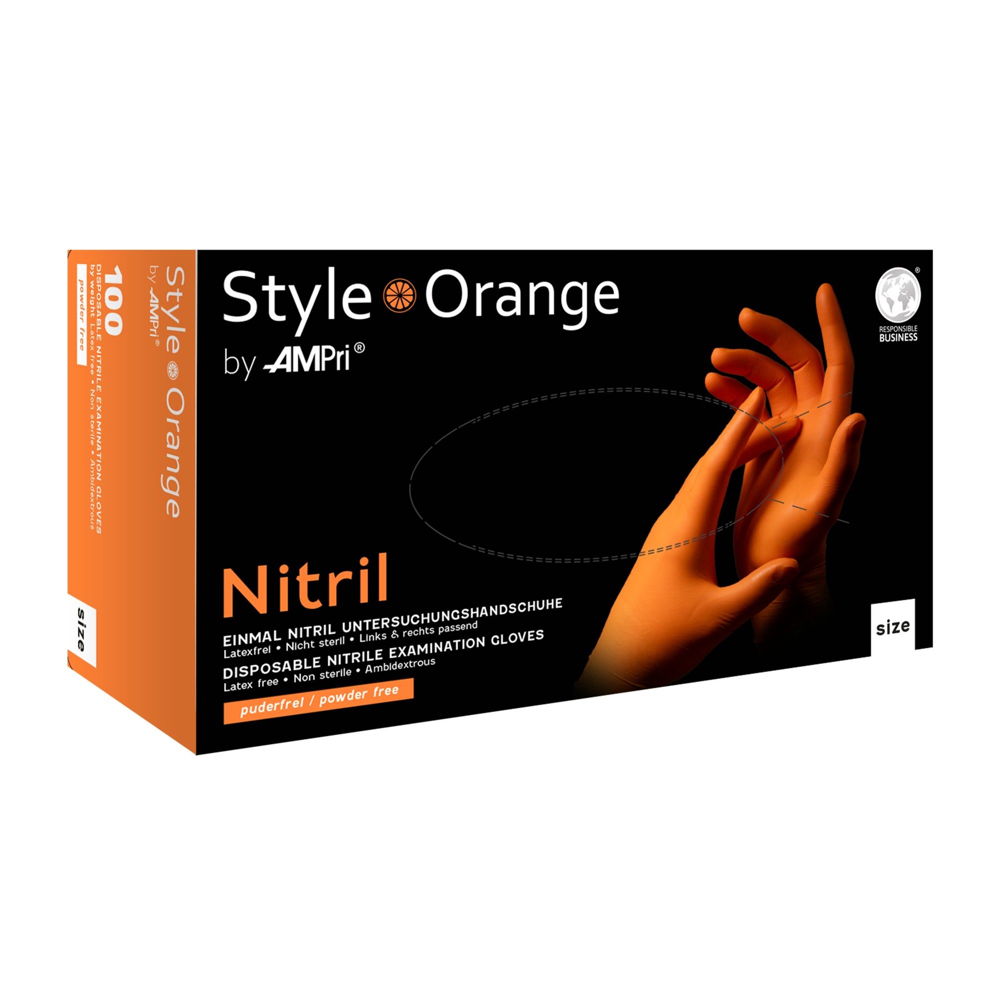 Style Orange - Nitril-Untersuchungshandschuh S 100 Stk. St Handschuhe