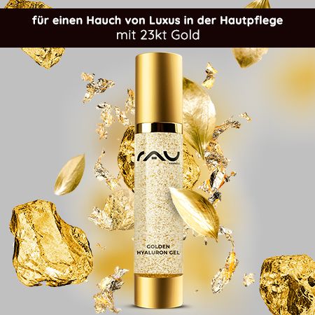 RAU Cosmetics Golden Hyaluron Anti Aging Gel mit 23kt Gold & Hyaluronsäure Luxus für die Haut