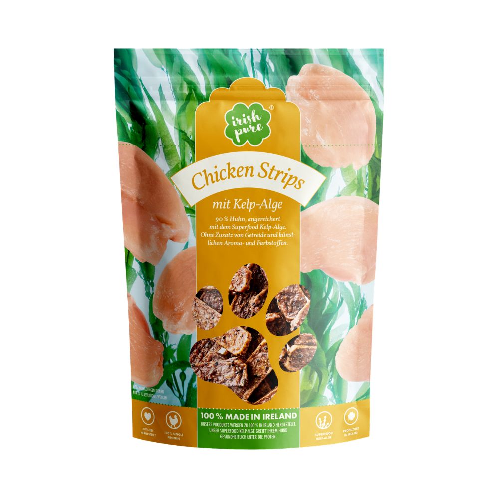 Irish Pure Hähnchen-Strips – Premium Hundeleckerli mit Kelp-Alge 450 g