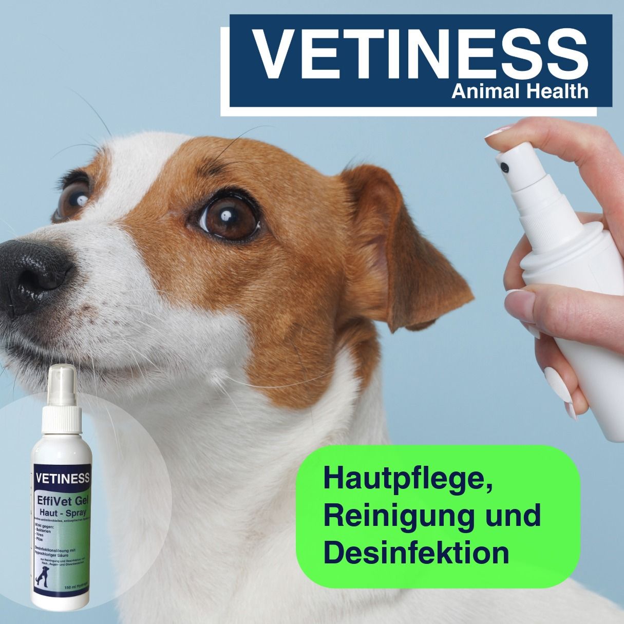 Vetiness EffiVet Gel Hautspray für Hunde und Katzen
