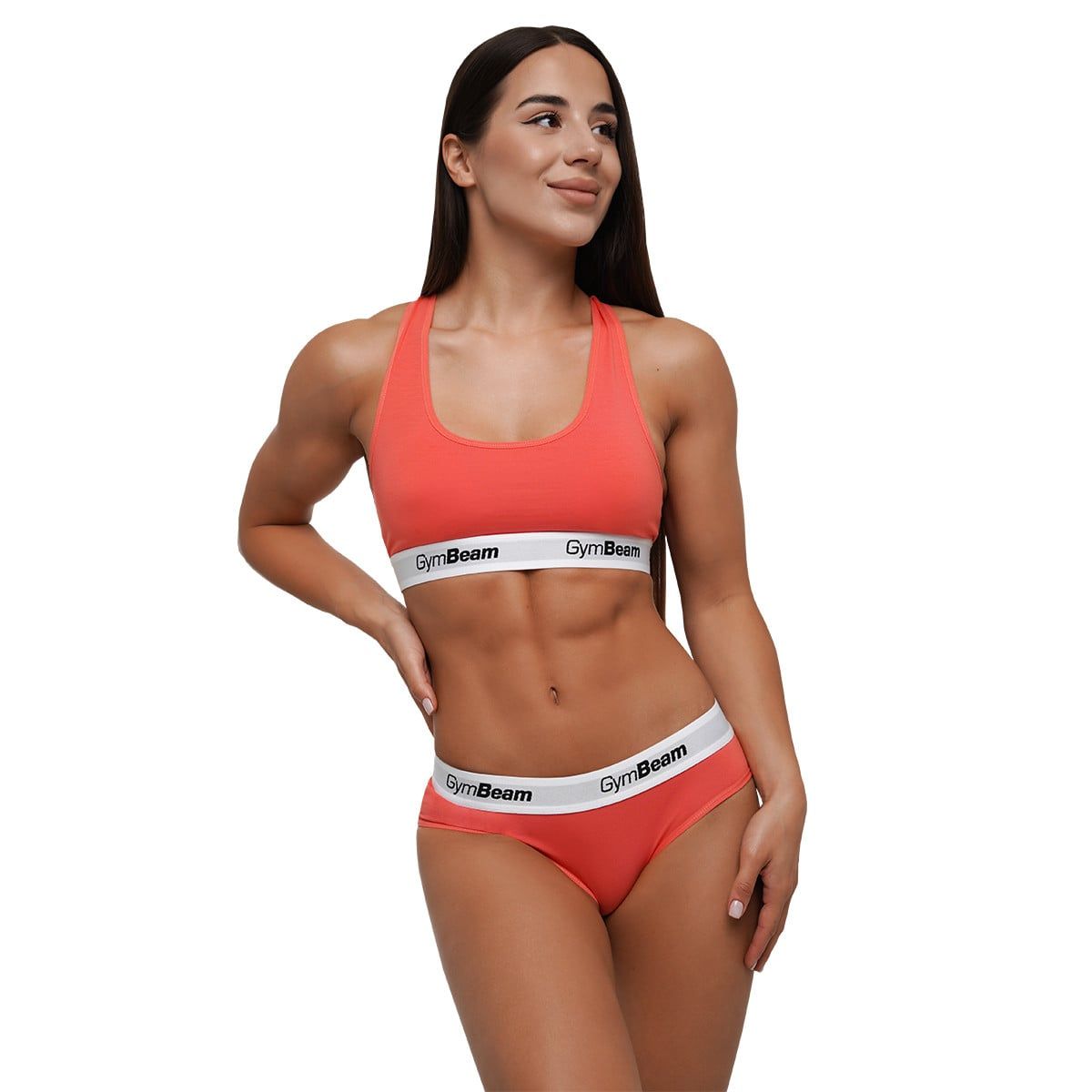 GymBeam Sport-BH Damen Bralette mit breiten Trägern in Erdbeerrot