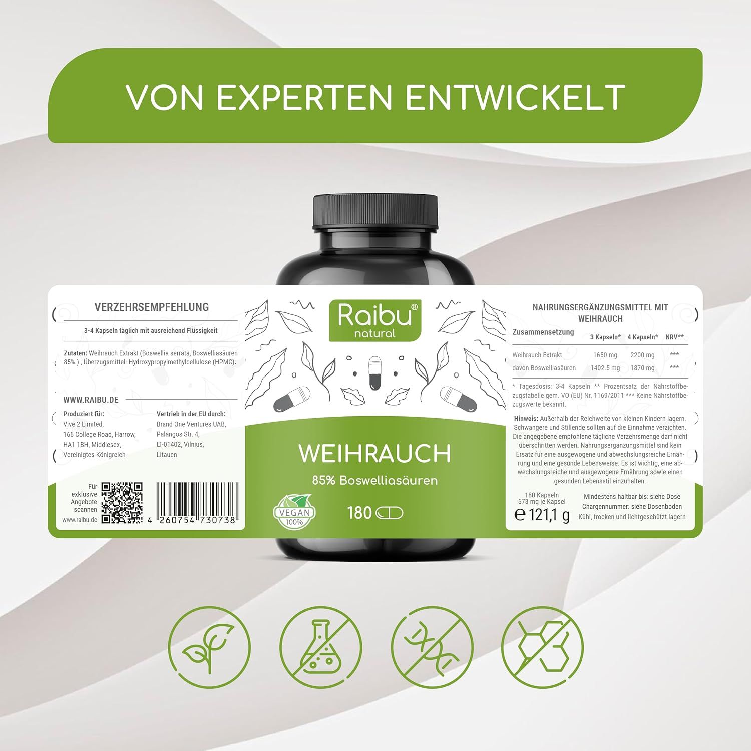 Weihrauch Kapseln Hochdosiert - RAIBU