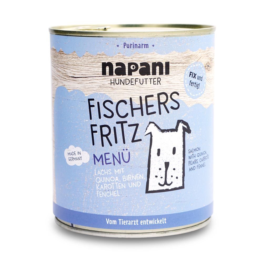 napani Menü für Hunde Fischers Fritz 400 g Dose