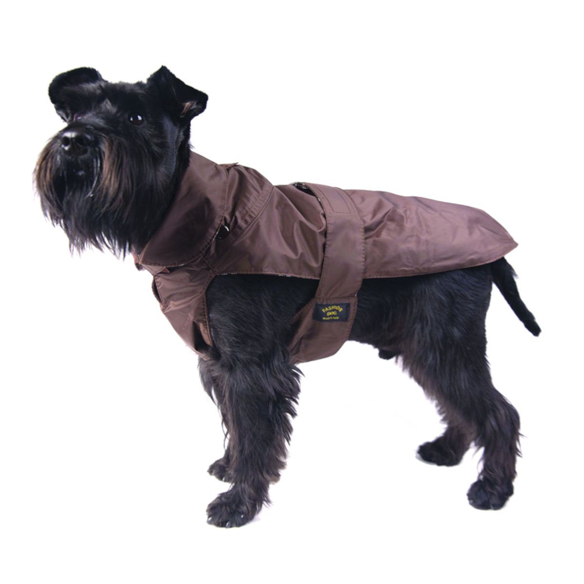 Fashion Dog Hundemantel mit Kunstpelz-Futter - Braun - 85 cm