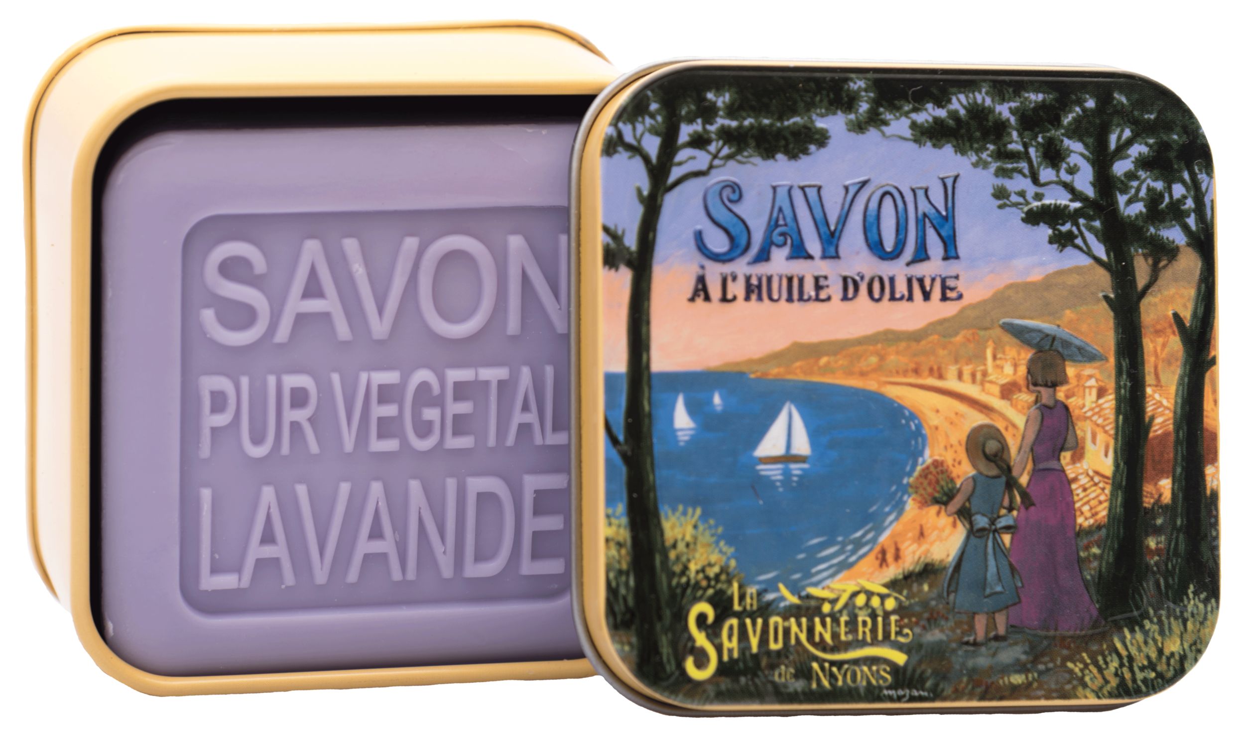 La Savonnerie de Nyons - Metallbox mit Seife Cote d'Azur 155 g