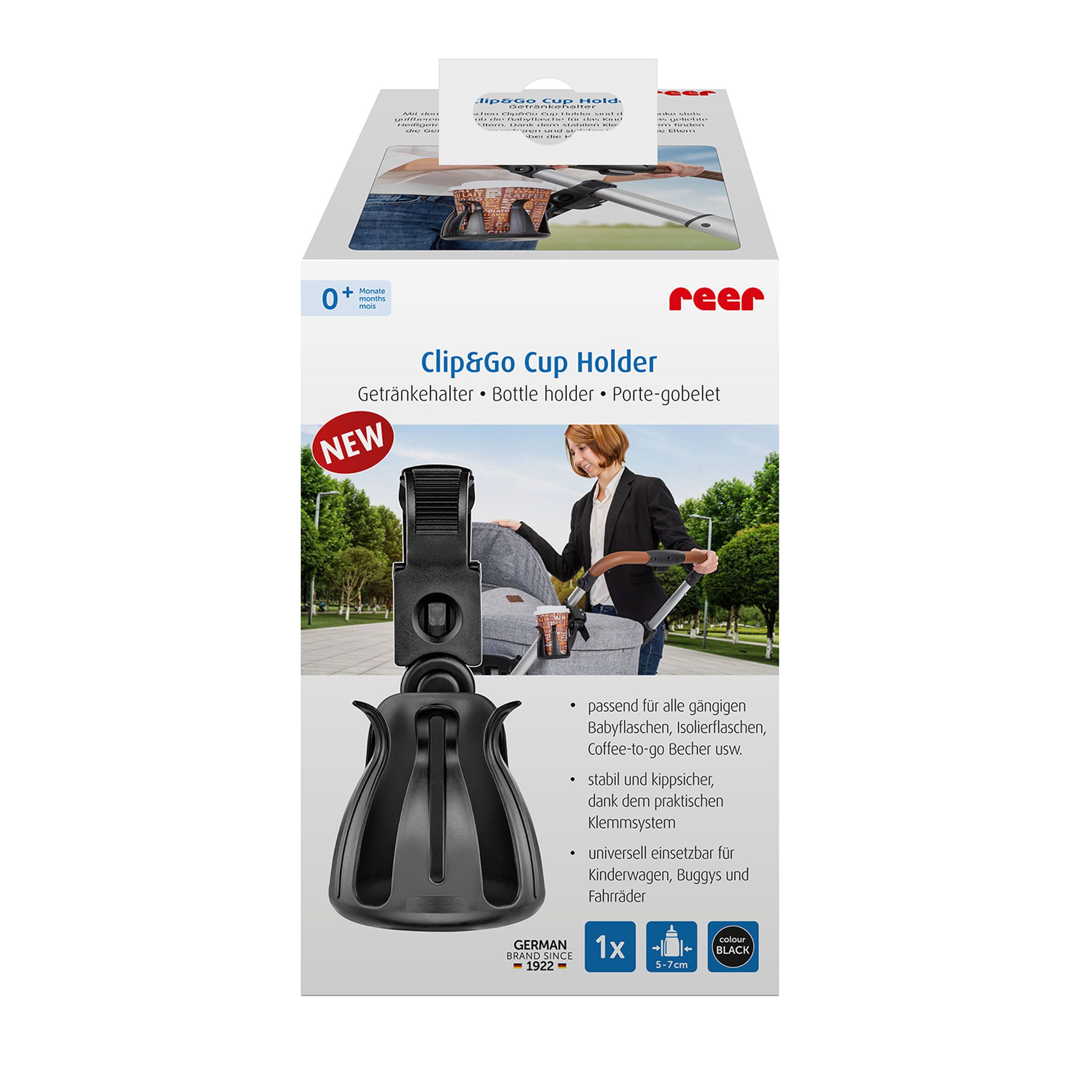 reer Clip&Go Cup Holder Getränkehalter für Kinderwagen