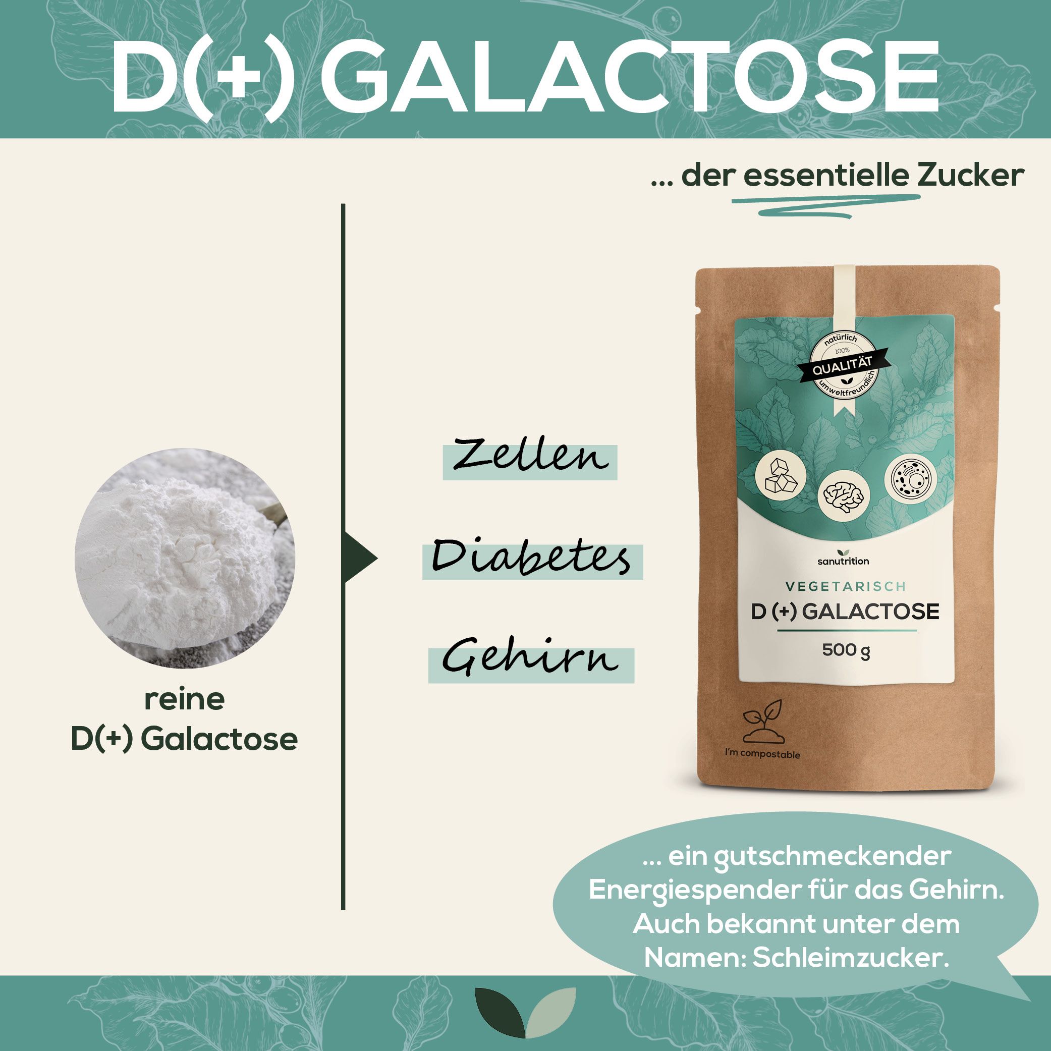 Sanutrition® - reine D(+) Galactose