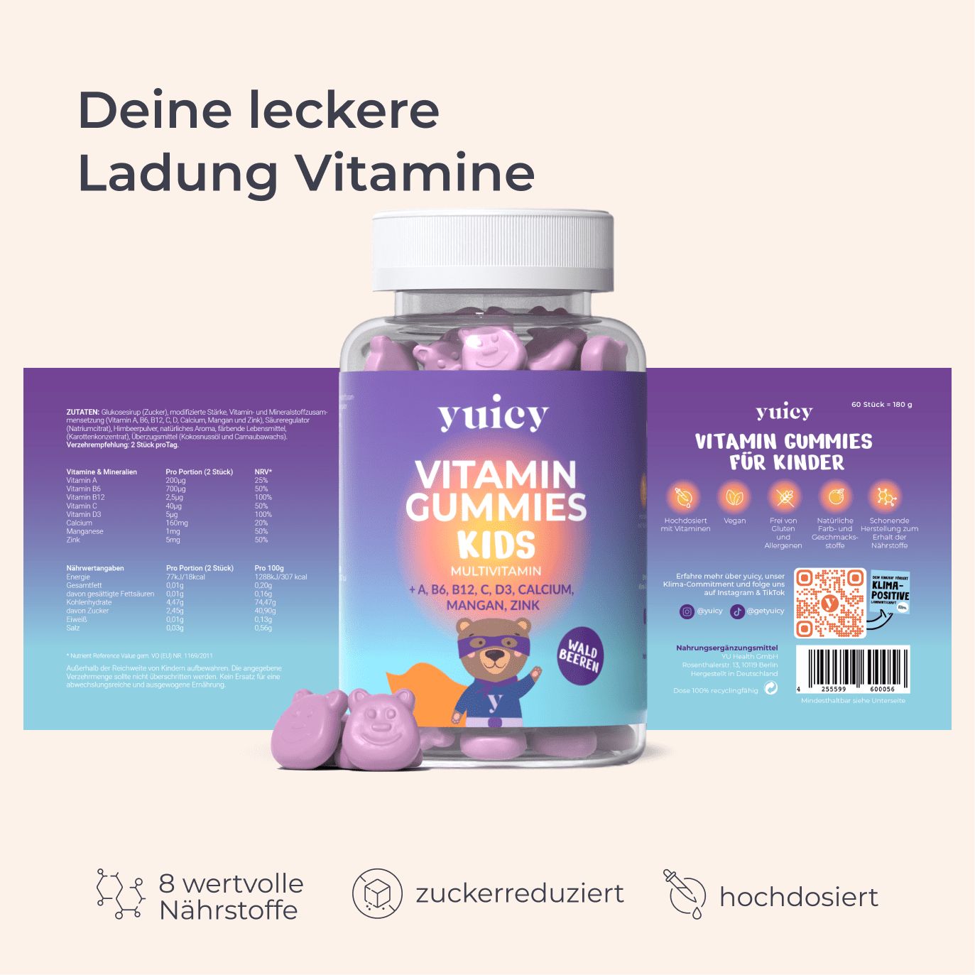 yuicy® Kids Gummies - Vitamine für Kinder