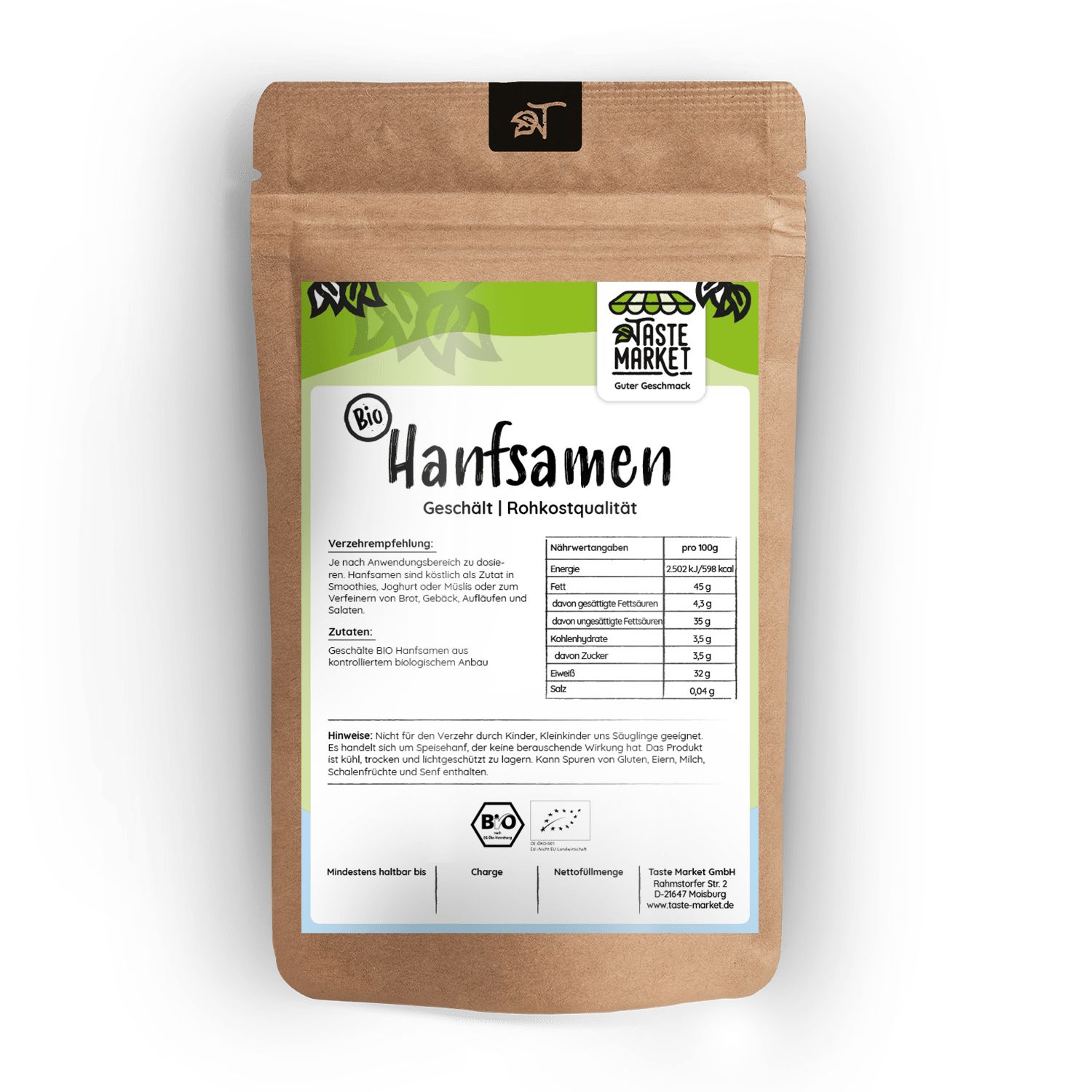 Taste Market Bio Hanfsamen