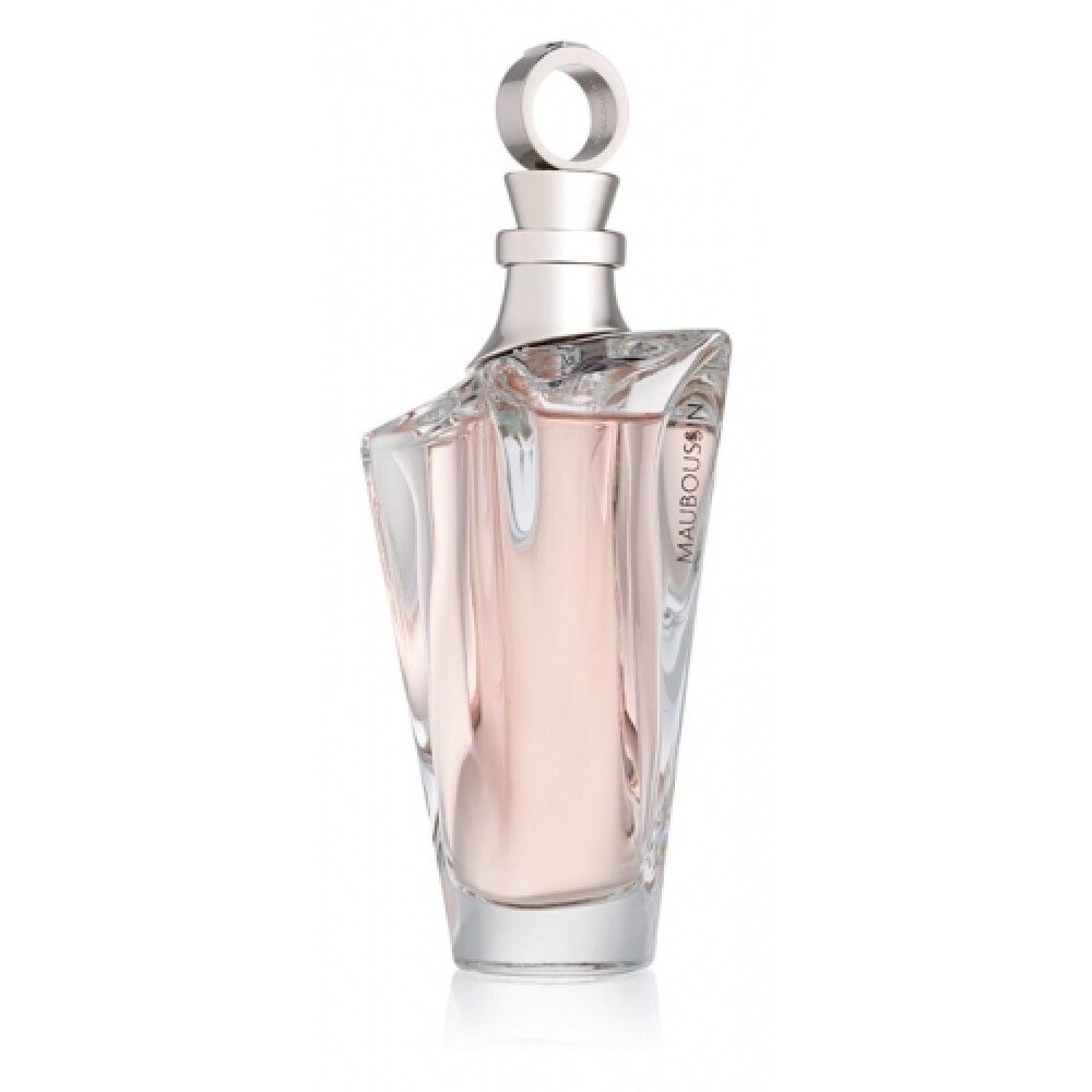 Mauboussin Pour Elle Eau de Parfum Flakon, von vorne mit silbernem Ringverschluss.