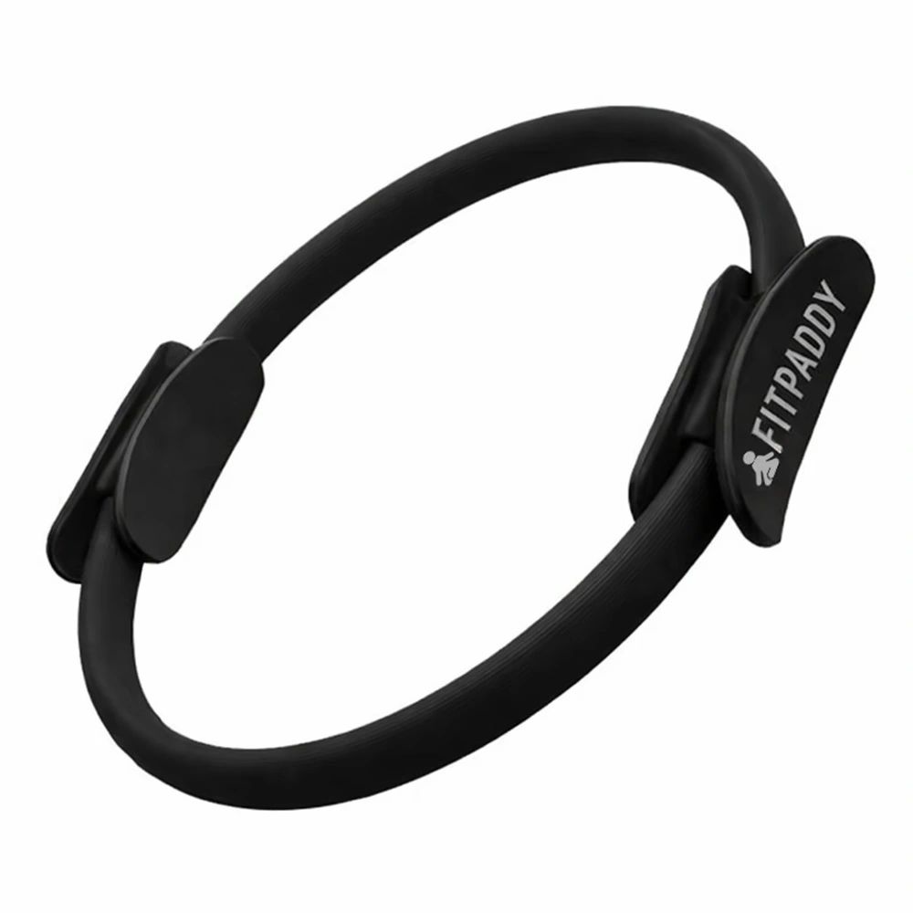 Anello Pilates Nero con Impugnature Ergonomiche Imbottite - 38cm