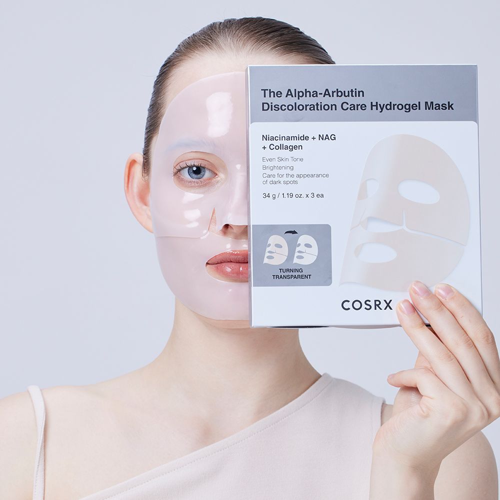 COSRX - Arbutin Discoloration Care Hydrogel Mask, 3 Stück, Multicolore