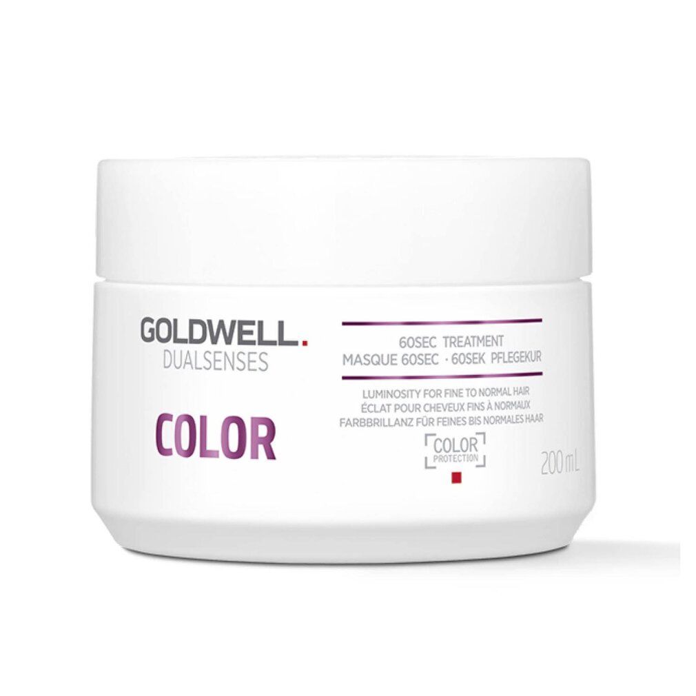 Weißer Tiegel mit Goldwell Dualsenses Color. Aufschrift COLOR in Pink. 200 ml.