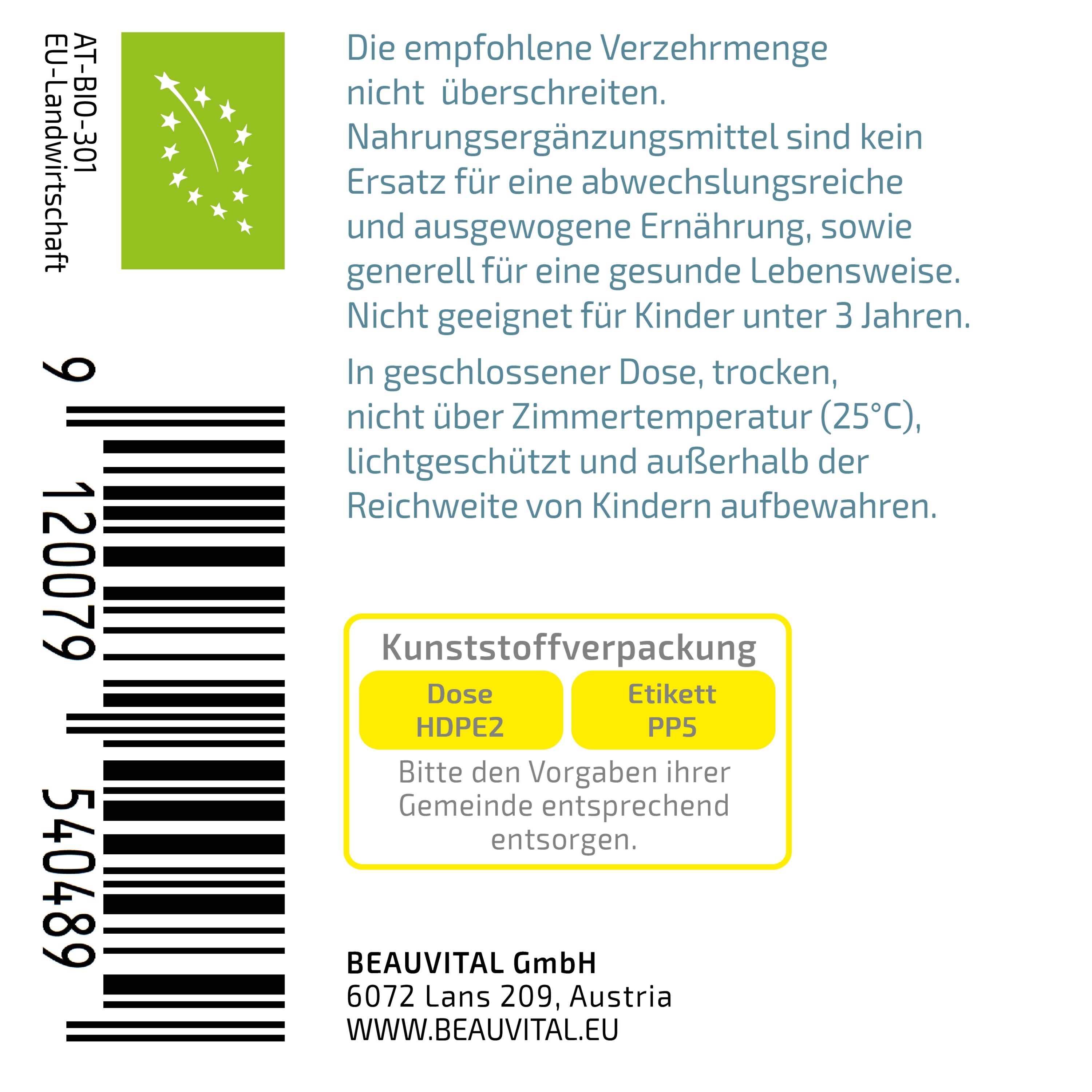 BEAUVITAL® Active 50plus Bio Vitalpilze Kapseln, Cordyceps Hericium Reishi Agaricus Maitake Shiitake