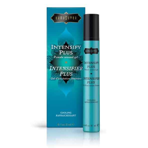 Kama Sutra Intensify Plus Arousal Gel Flasche und Verpackung.
