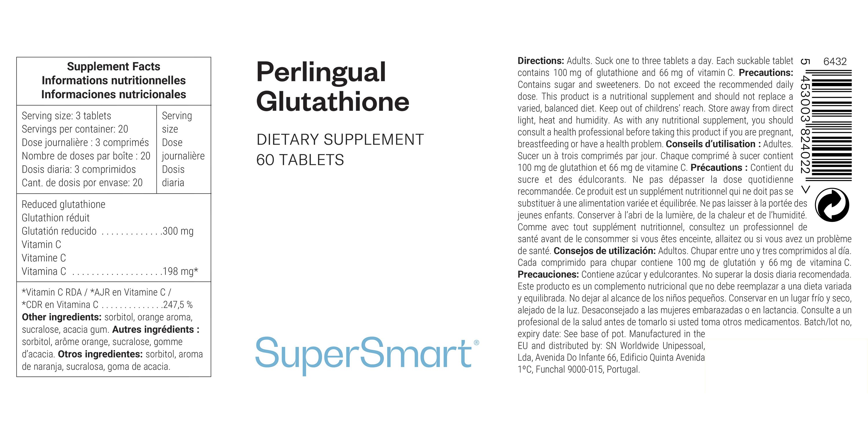 Perlingual glutathione 100 mg 64 g