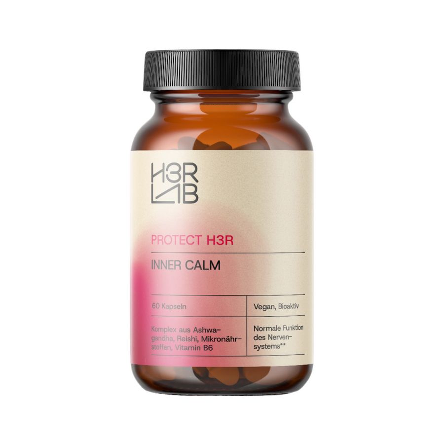 H3R LAB Inner Calm – Ashwagandha & Reishi mit Vitamin B6 & Pantothensäure, vegan – 60 Kapseln
