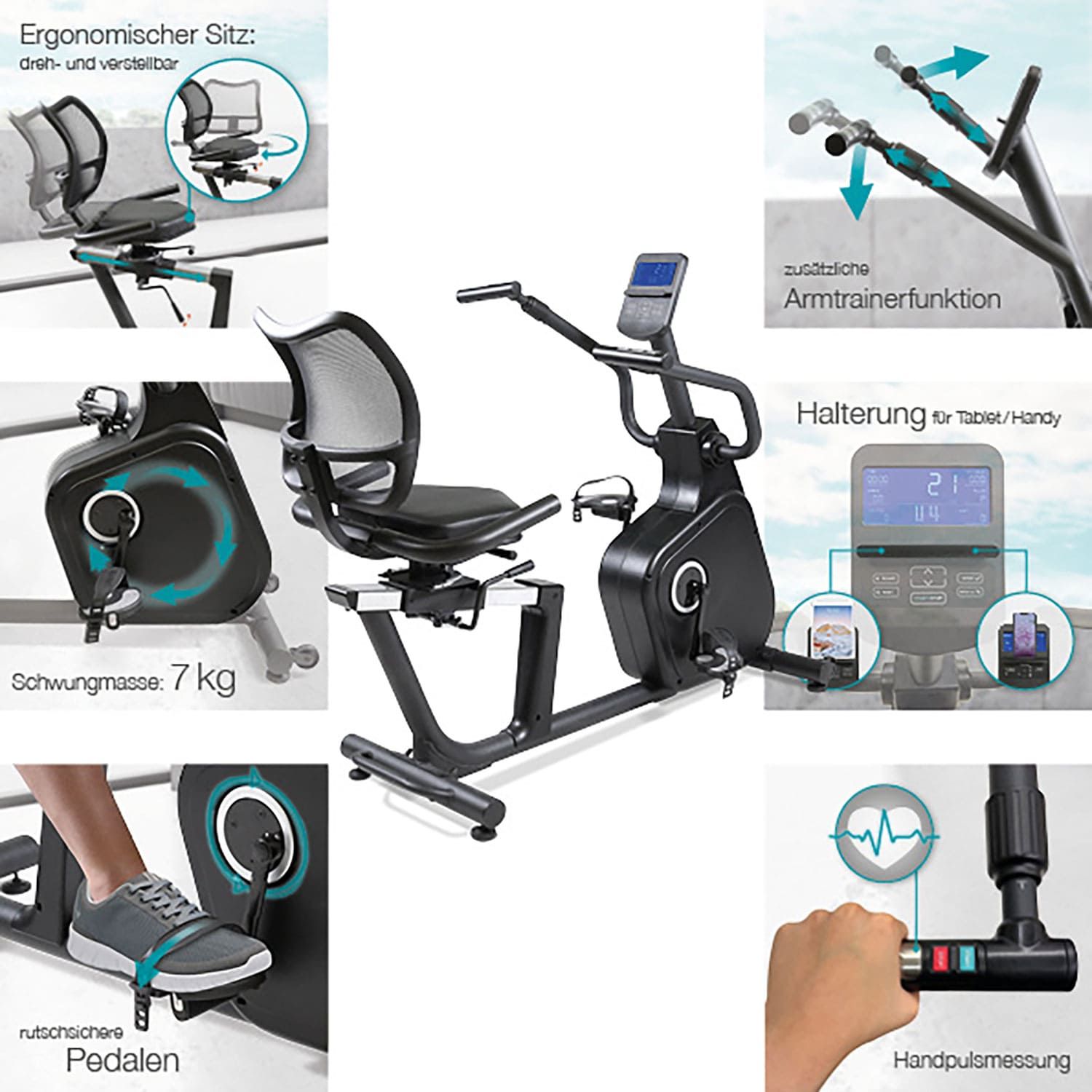 aktivshop Liegeergometer aktiv mit Armtrainer »2in1«