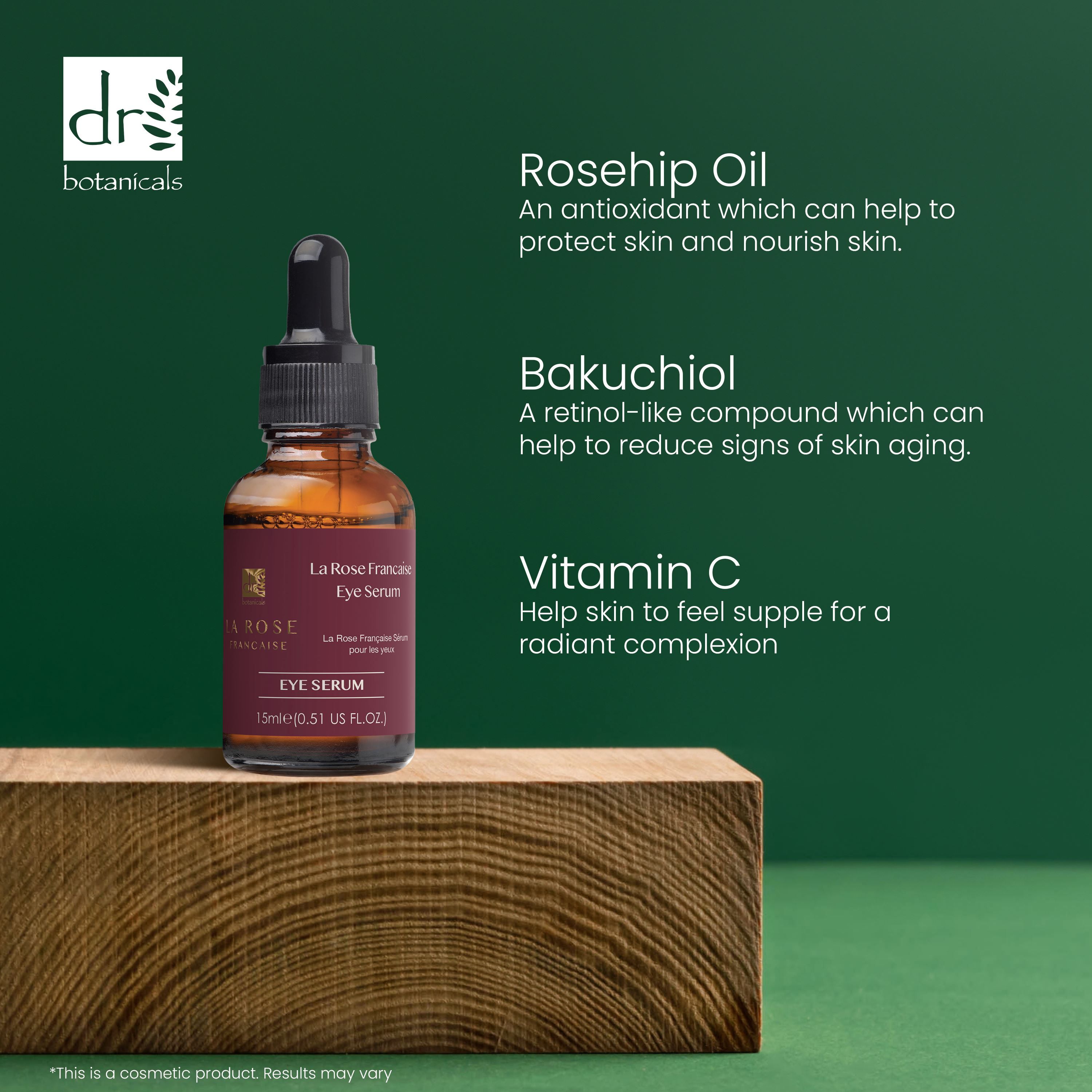 Dr. Botanicals Augenserum mit Rosehip Oil, Bakuchiol und Vitamin C.