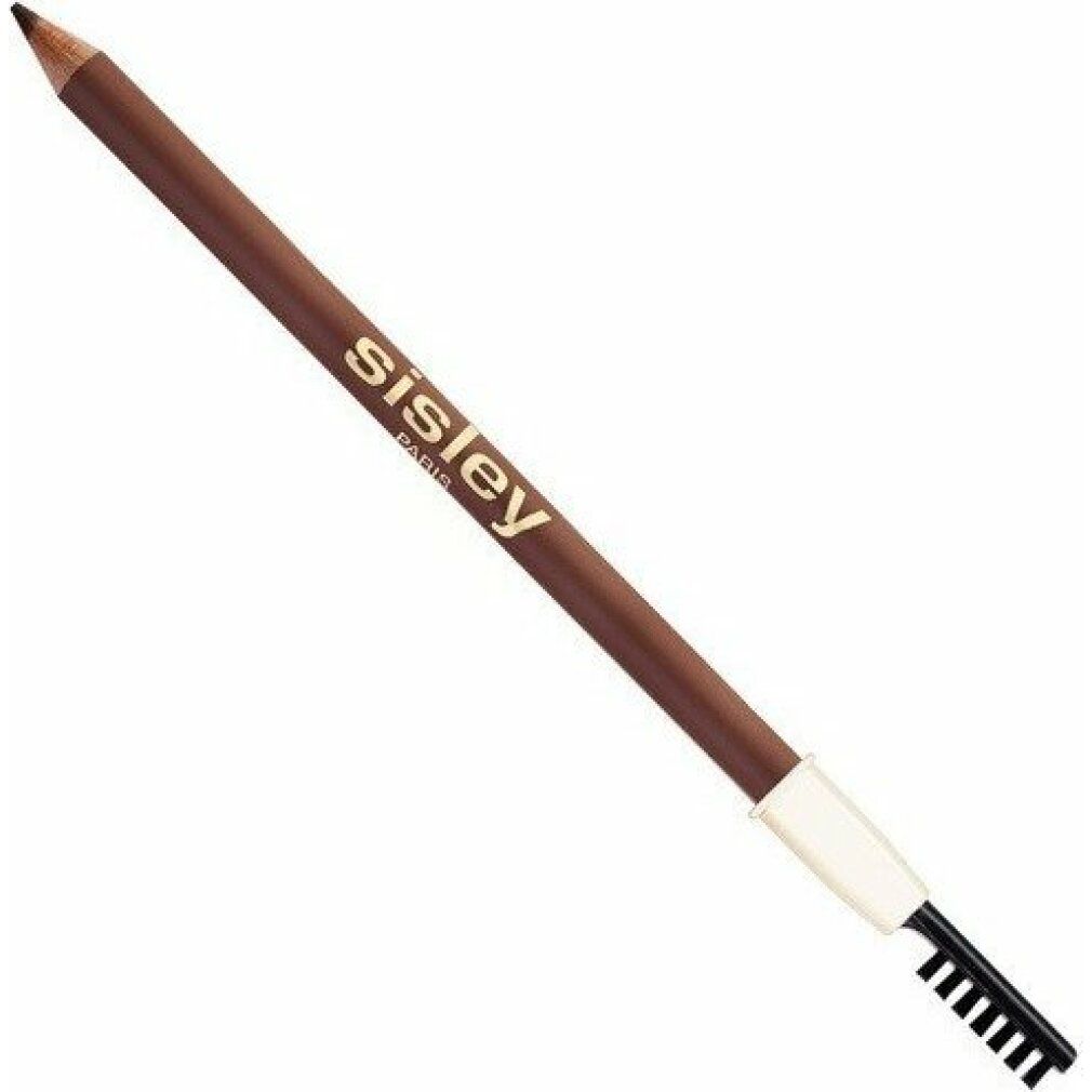 Sisley Phyto-Sourcils Perfect Augenbrauenstift. Brauner Stift mit Bürste. Weißer Griff.